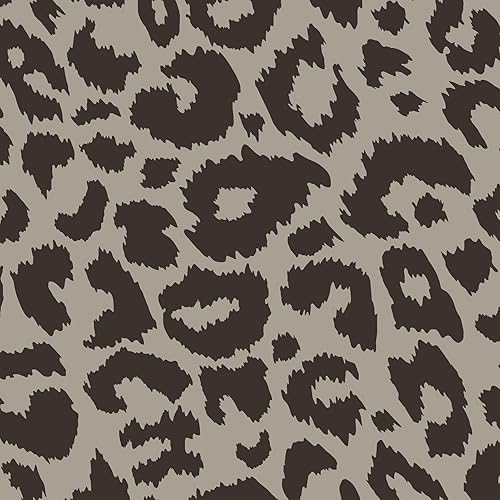 Vista 38 de Ismoon Delicado papel tapiz blanco y negro para despegar y pegar de 17.3 x 236 pulgadas, papel tapiz de leopardo moderno, papel de contacto blanco