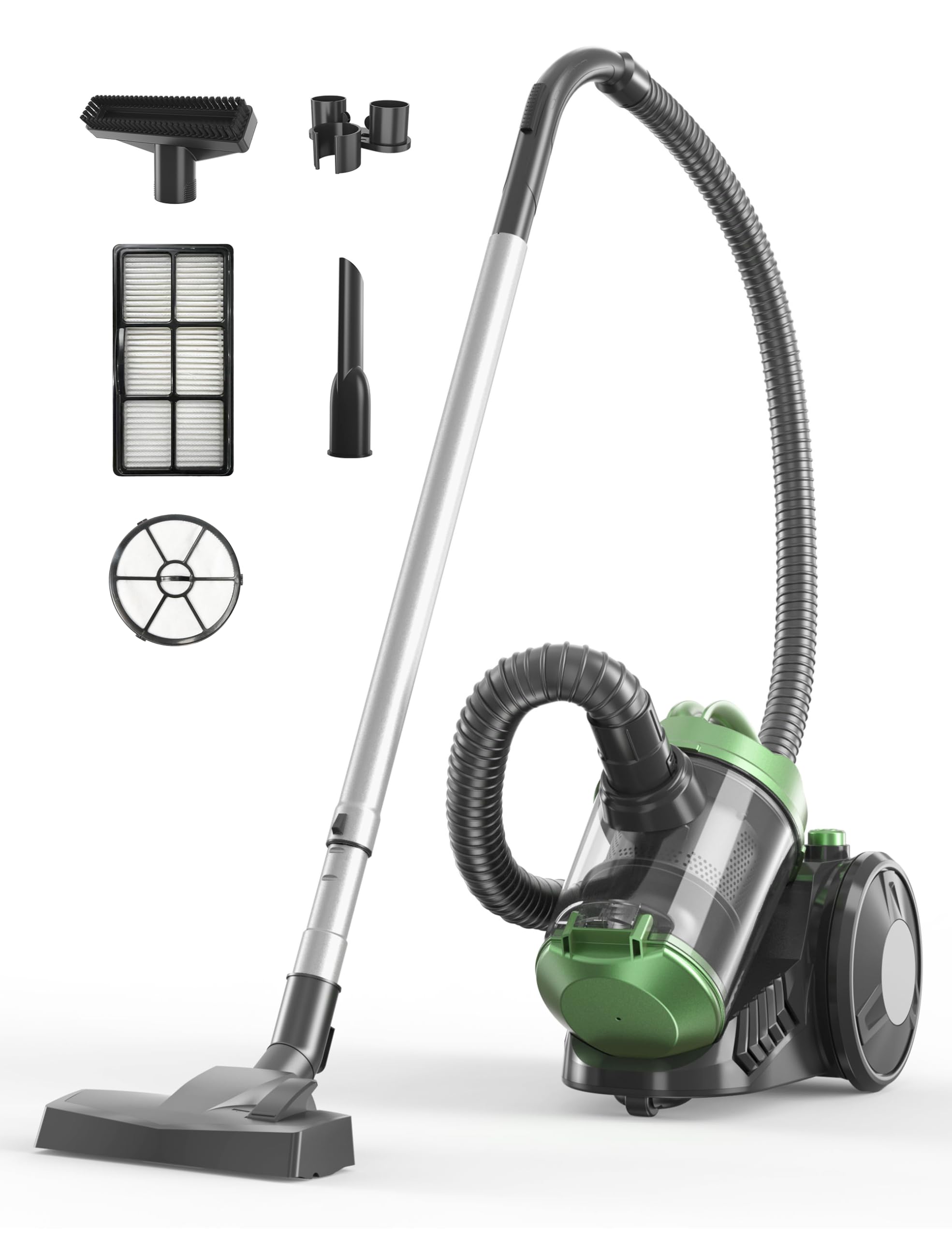 Photo 1 of **UNTESTED**
Bagless Canister Vacuum Cleaner, 1200W Adjustable Suction Power,Portable & Powerful Corded Vacuum Cleaner, 7 in 1 Lightweight Vacuum, Easy-to-Clean Dust Container for Home, Hard Floors, Pet Hair