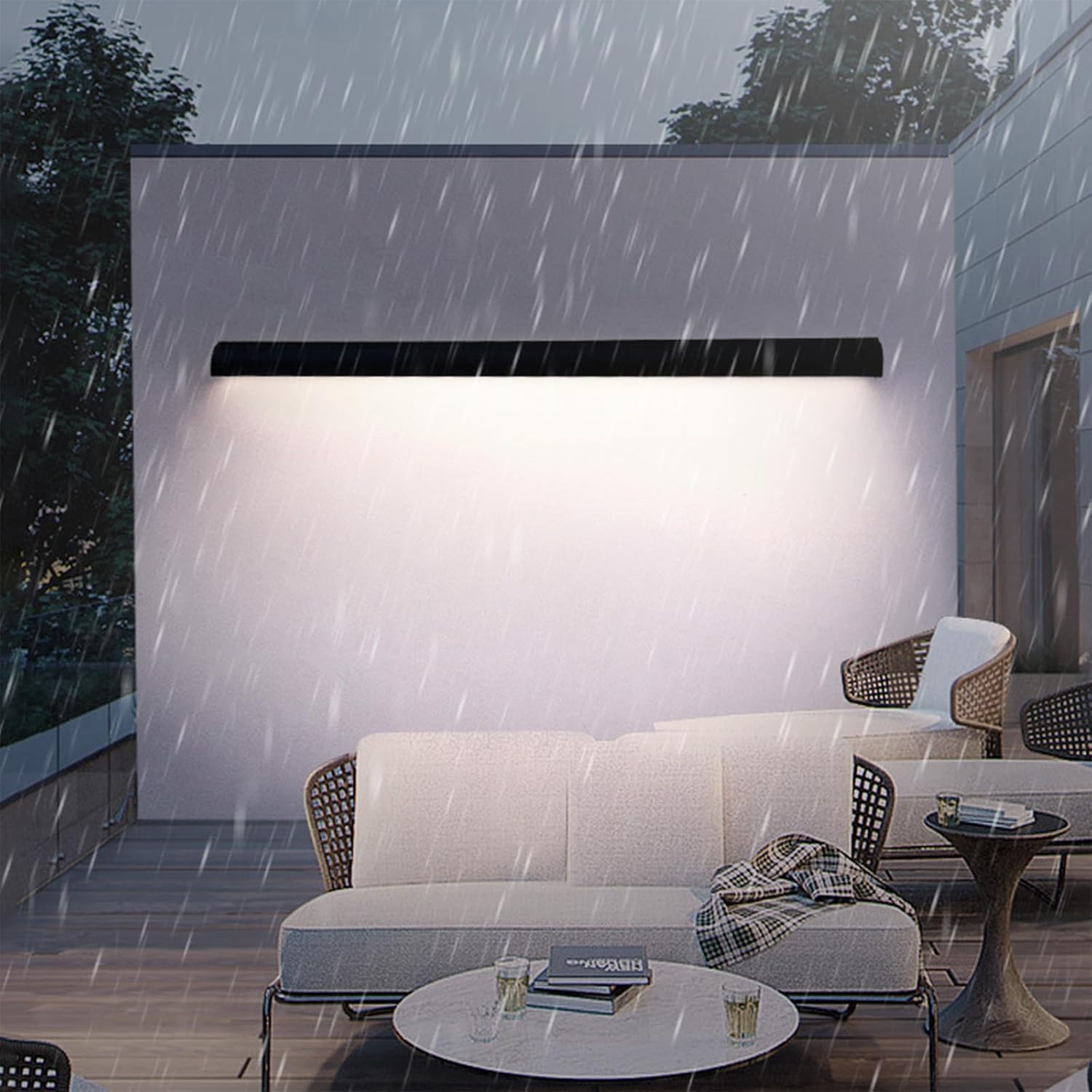 屋外の壁のライトエクステリアコンテンポラリーLEDブラックウォールスコンセ40W IP65防水屋内壁の屋外の屋内壁玄関は、正面玄関用