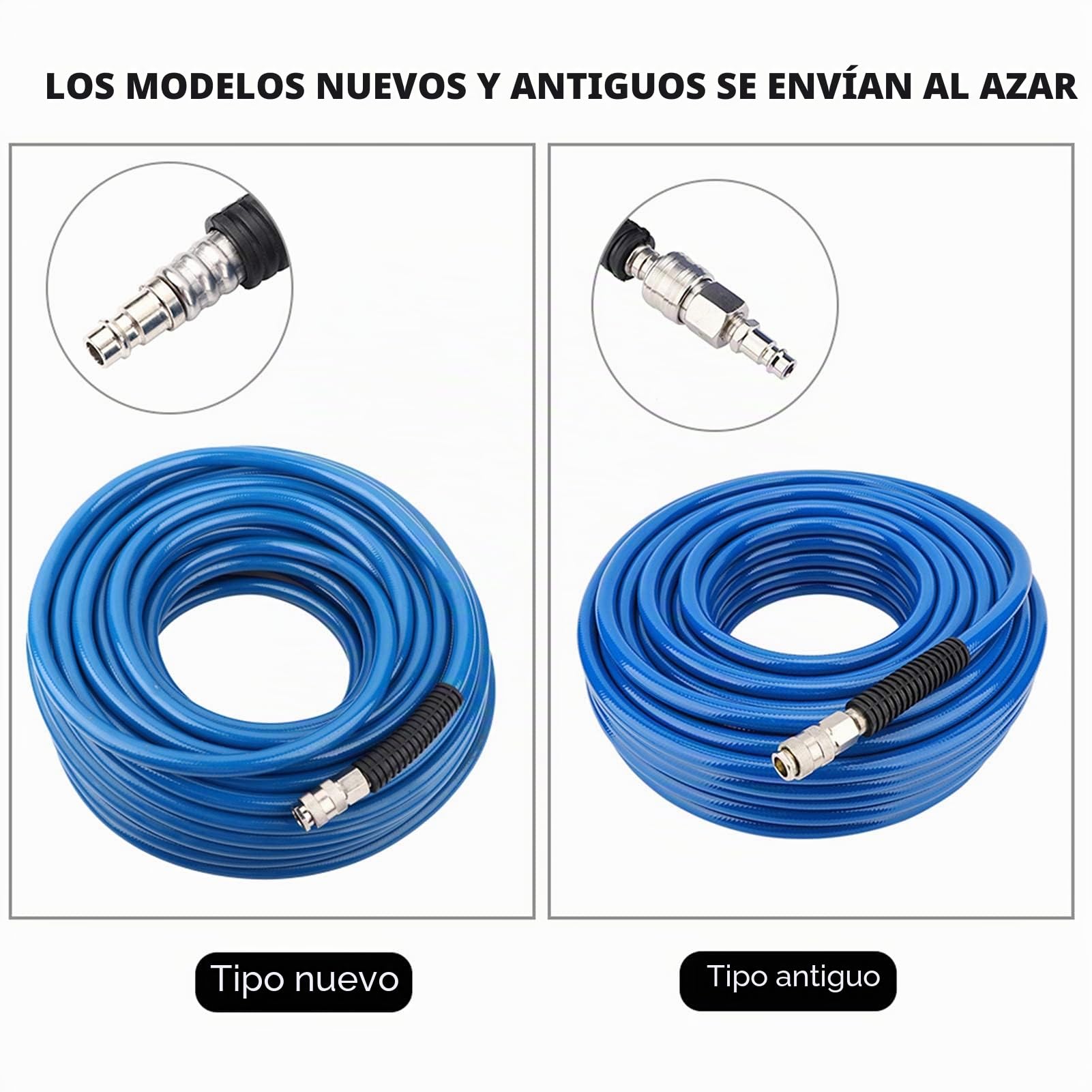 Manguera flexible azul de la línea de aire con la manguera del PVC de Pneuma del conector rápido para el compresor de aire los 30M