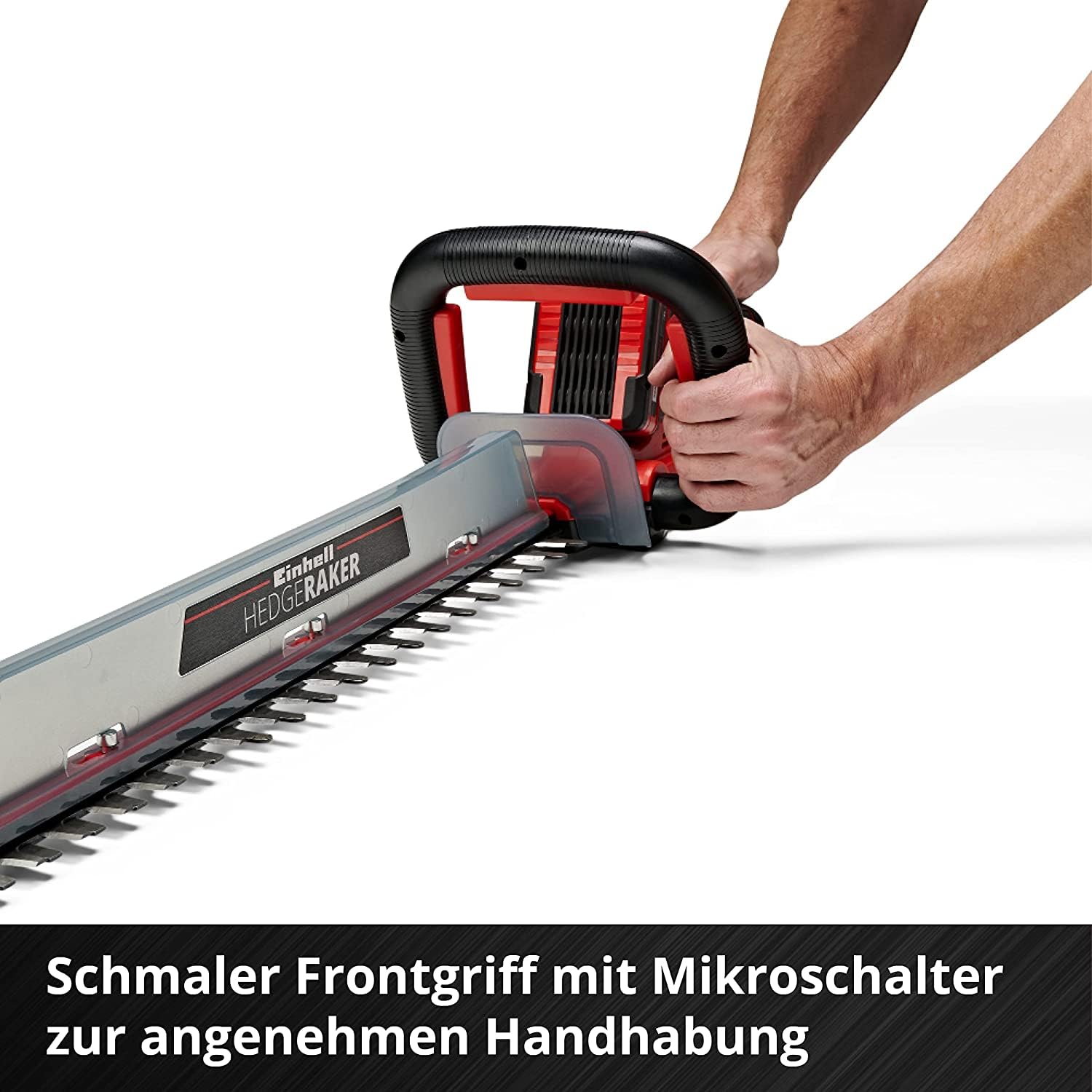 Einhell Akku-Heckenschere GE-CH 18/60 Li-Solo Power X-Change (18 V, 60 cm Schnittlänge, 22 mm Zahnabstand, drehbarer Handgriff, inkl. Schnittgutsammler, ohne Akku)
