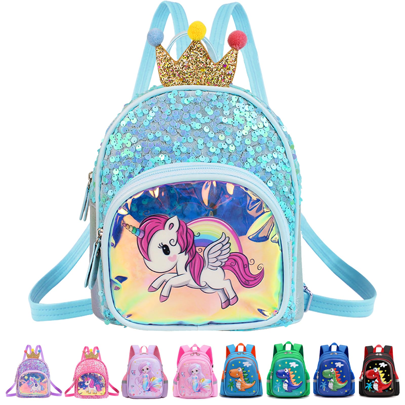 Zaino Bambina Unicorno Impermeabile - Zainetto Asilo 4-10 Anni Rosa - Foto 5