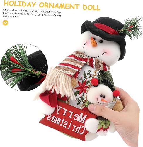 Miniatura 4 de Totority Snowman Christmas Ornaments Tabletop Snowman Merry Christmas Decor Snowman Ornament Snowman Plush Toy Snowman Table Ornaments Muñecos De