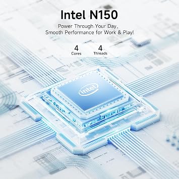 HP 14 Student-Laptop, Intel Processor N150(Up to 3.6GHz) 8GB RAM 192GB Storage(128GB UFC + 64GB Ghost Manta SD Card) Computer with Wi-Fi 6 Win11 Natural Silver