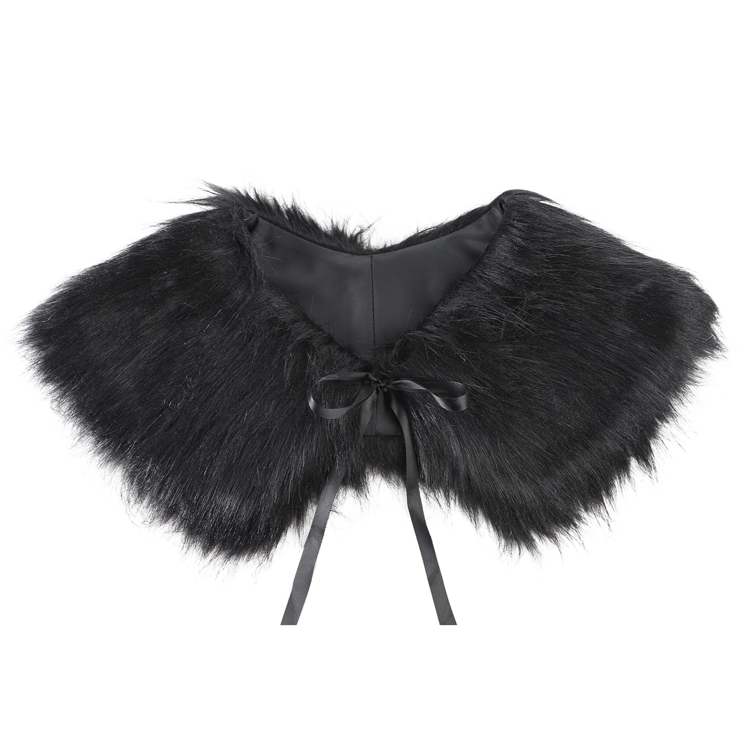 Kids Medieval Shoulder Wrap Halloween Viking Faux Fur Cape Medieval Furry Shawl Viking Collar Shoulder Wrap Renaissance Costume Accessories For Halloween Cosplay Carnival