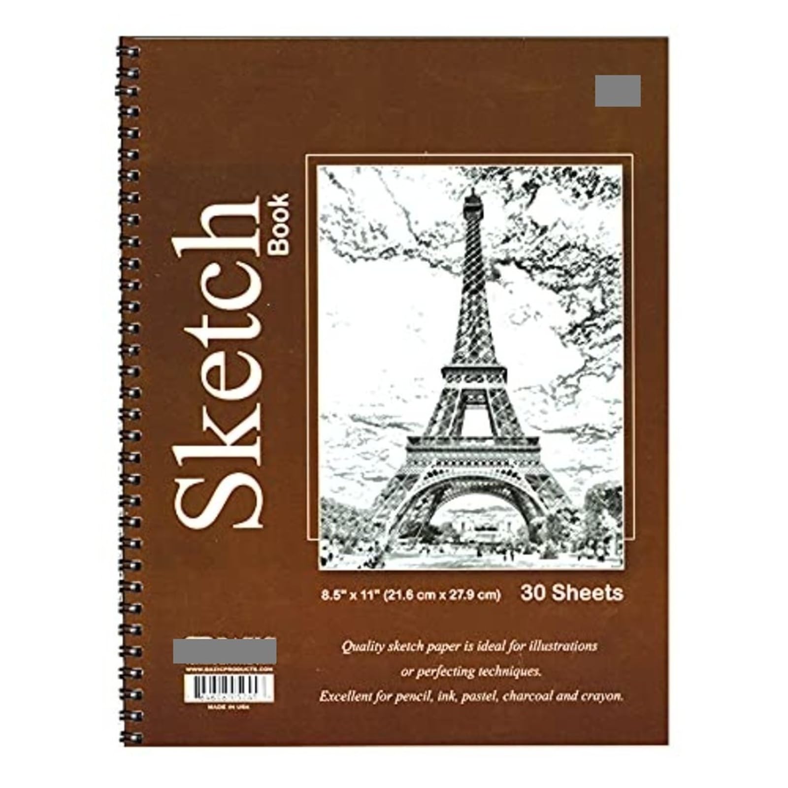 Album Da Disegno Con Rilegatura A Spirale Quaderno di schizzi 30 Ct. Blocchi da disegno for album da disegno con rilegatura laterale a spirale da 8,5 x 11 pollici, carta da schizzi