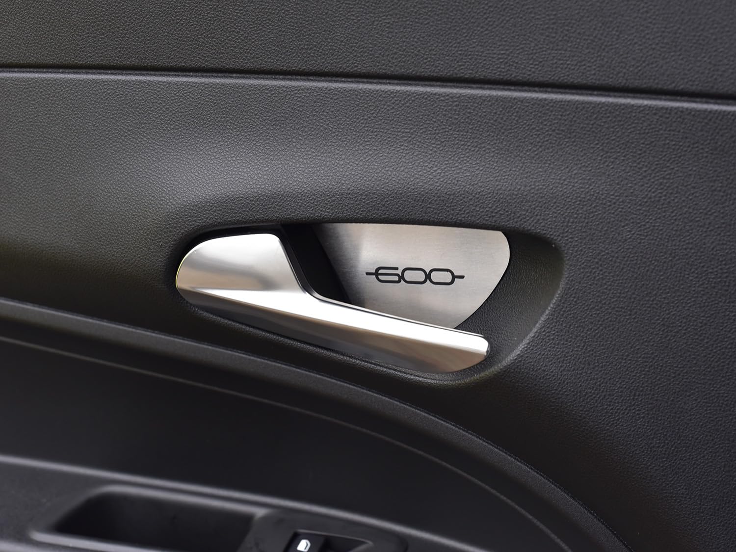 Copertura In Acciaio per Fiat.600 600e | Decorazioni per Maniglie delle Porte | 4 Pezzi Inox Elettrica Hybrid RED (RED) LA PRIMA 600 Accessori Tuning Kit Ricambi