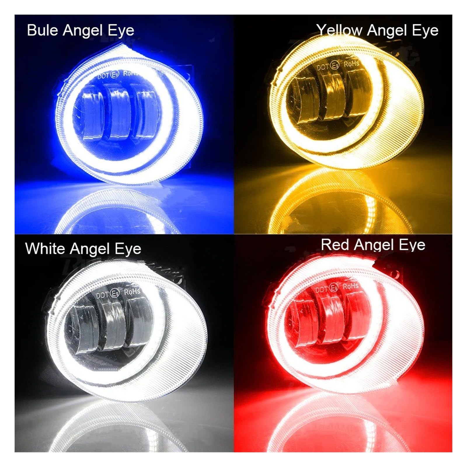 Antiniebla Delantero Para VW Para Scirocco 3/III 2008-2014 Canbus Conjunto Lámpara Circulación Diurna Antiniebla Delantera 2 X Luz LED Ojo Ángel DRL(Blanco)