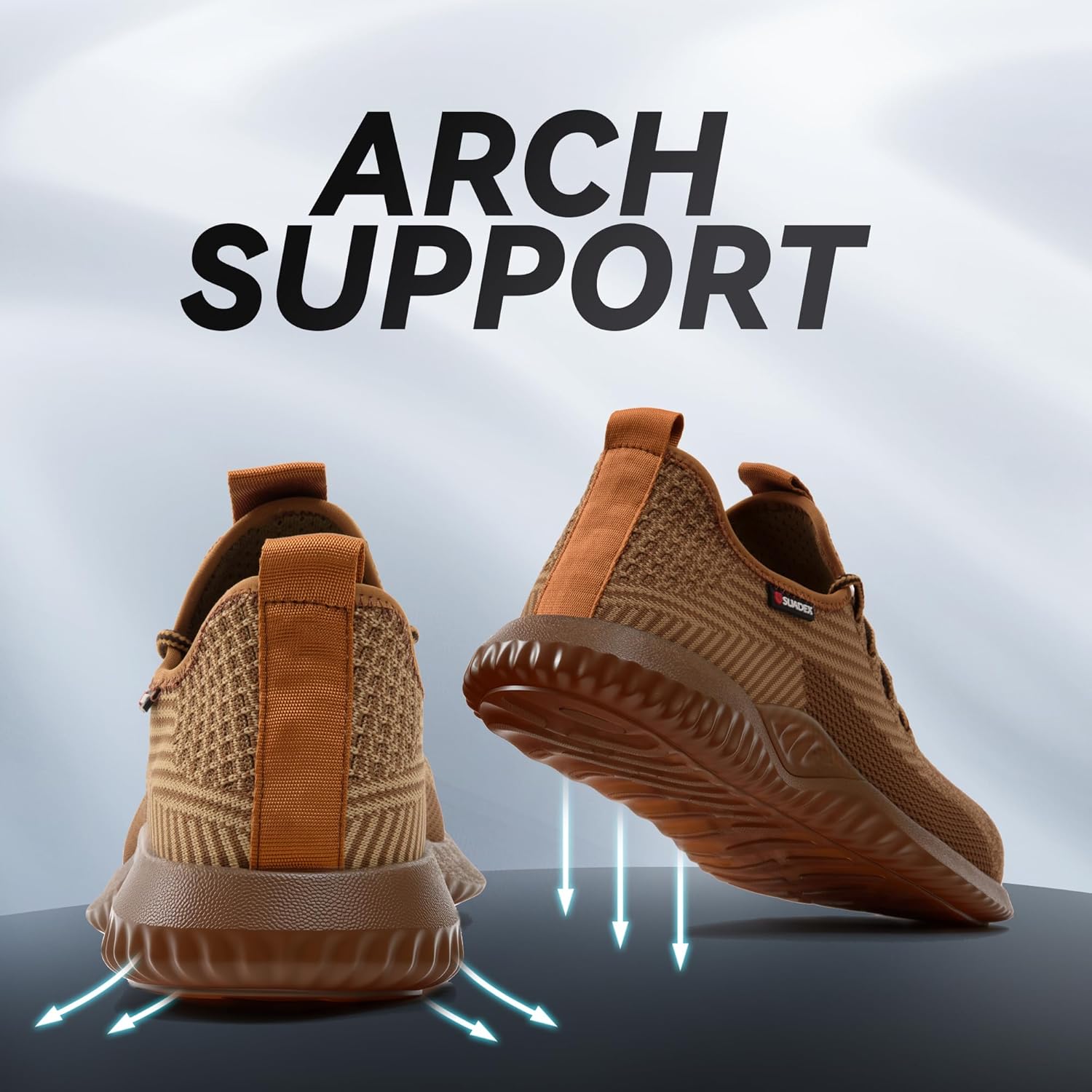 SUADEX Steel Toe Shoes for Men Women Indestructible Steel Toe Sneakers Lightweight Work Safety Shoes Puncture Proof Composite Toe - Image 8