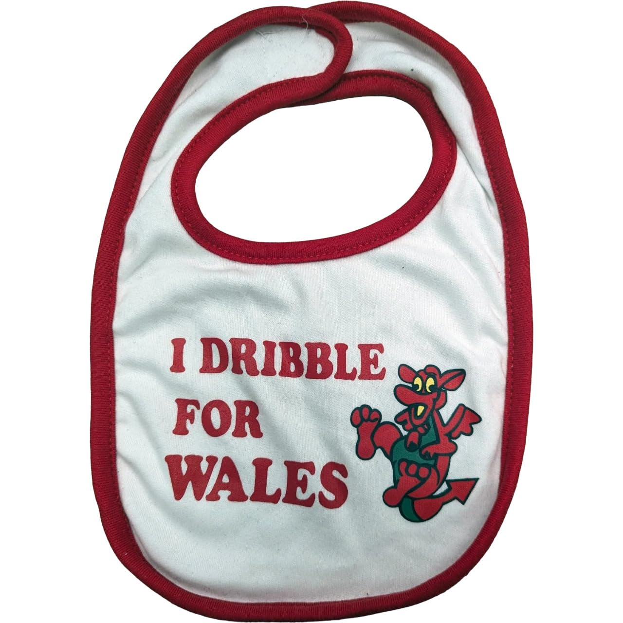 Manav White Baby Bib – I Dribble For Wales | Fun & Patriotic Baby Bib For Little Welsh Fans | Soft, Absorbent & Gentle On Baby’s Skin | Gift For Proud Welsh Families & Newborns