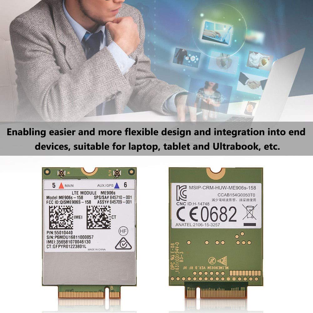 Scheda di Rete Wireless per ME906S-158 LT4132 Adattatore WiFi LTE 4G Modulo M.2 Scheda di Rete per HP Sostituire ME906E