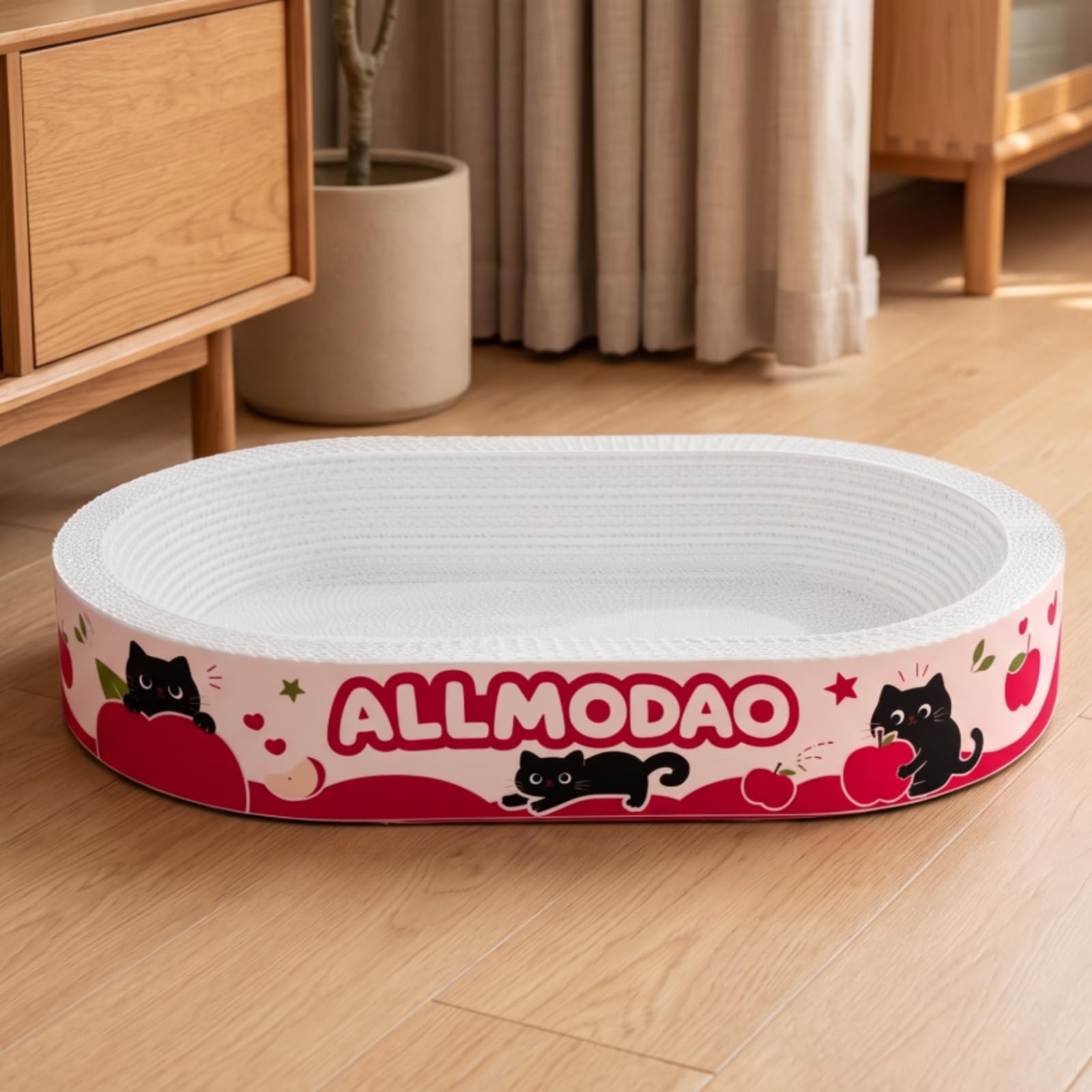 Tiragraffi per Gatti Pannello Graffiatoio Letto Cuccia Tappetino Riposo Cartone Ondulato Superficie Dedicata Cura Artigli Riduce Danni Adatto per, 65 45 9 Cm