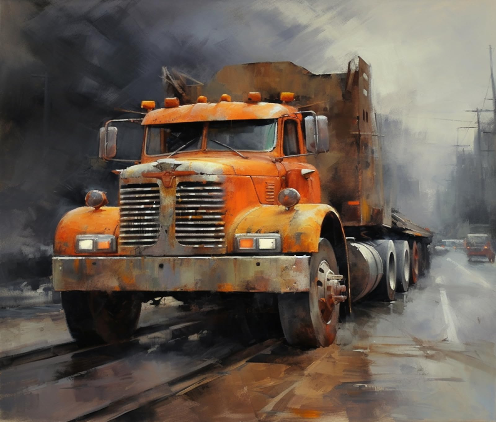 Pittura Con I Numeri Fai Da Te – Camion Retrò Pickup – Tela 40x50 Cm Con Pennelli