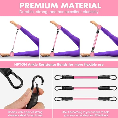 Miniatura 5 de Bandas de resistencia de tobillo, bandas de tobillo para entrenar con puños, bandas de resistencia para entrenamiento de piernas y glúteos, equipo