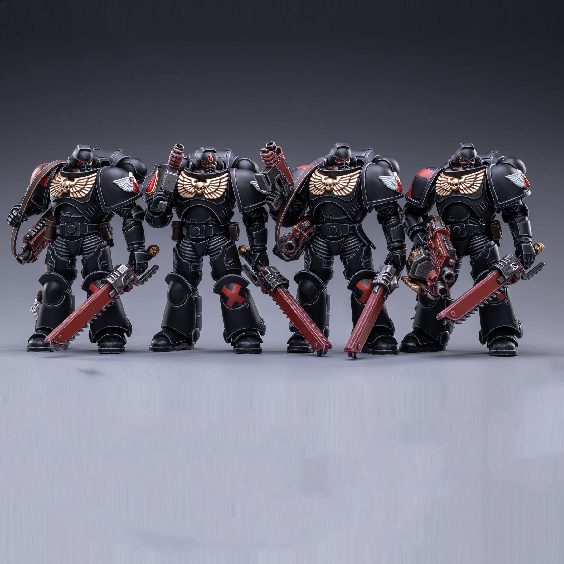 Pipigirl JoyToy 40K Genuine License 1/18 Soldier Action Figures, 4inch Army Military Extreme Warrior Models Kits(Pmaris Space Marines Black Templars) — view 19
