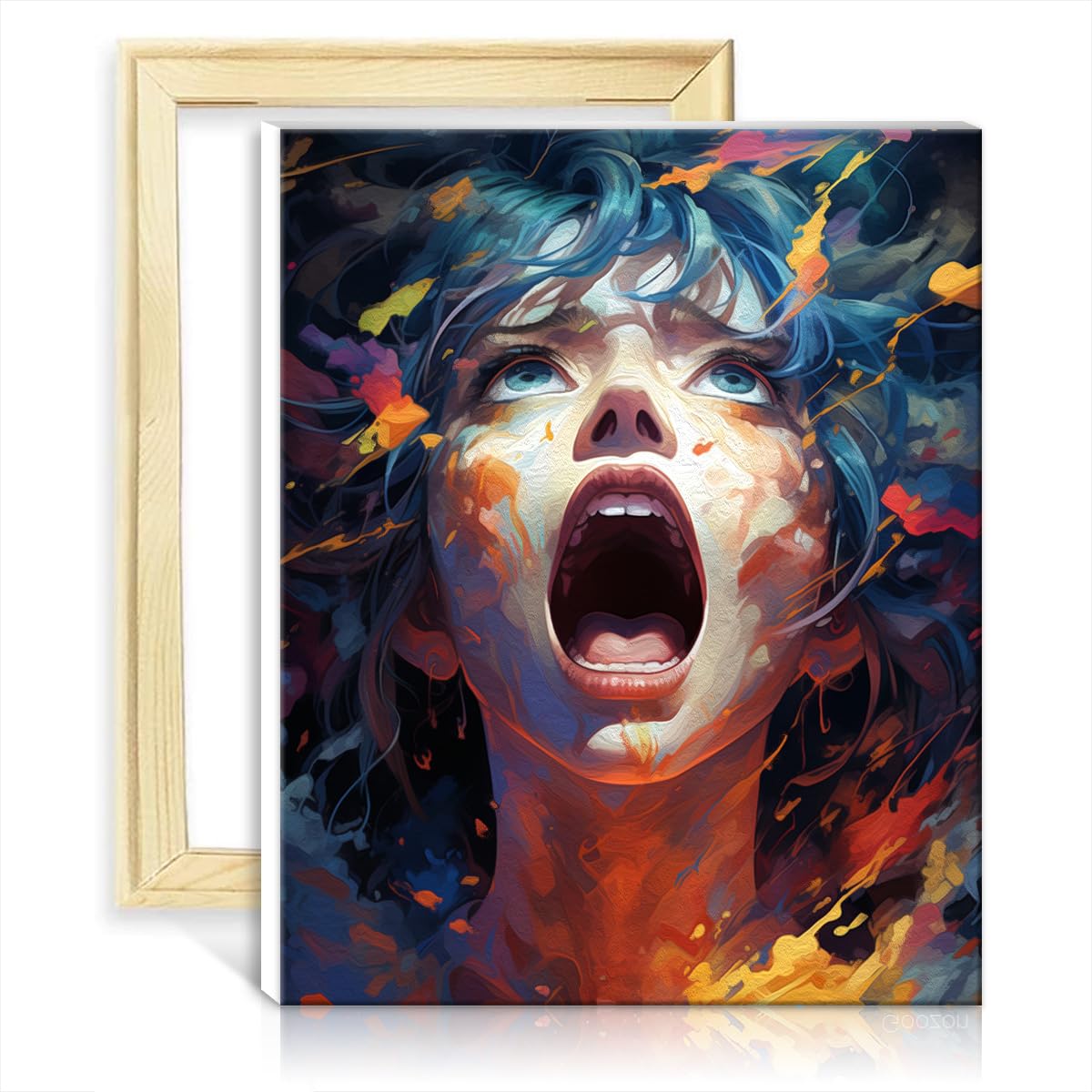 TANGFEIY on Canvas Paint by Numbers Blu ray catwomans Painting Adults with Brushes and Acrylic Pigment on Home Decor Painting Gift with Frame(40x50cm) — image 1