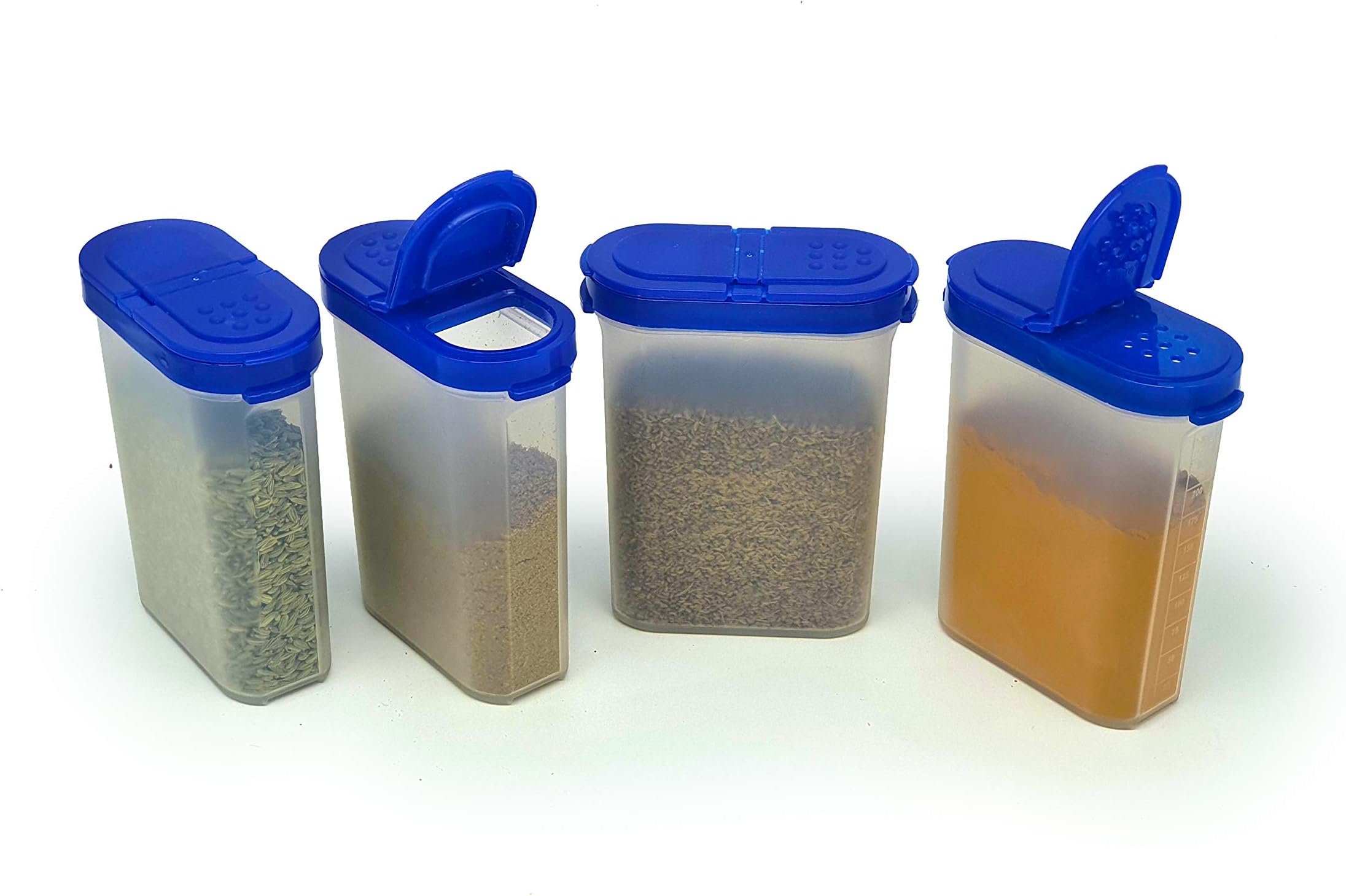 Mahaware Modular Wonder Spice Shaker and Sprinkler Set, 275ml, Set of 4, Blue