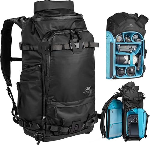Summit Creative Tenzing - Mochila de cámara resistente al agua de 40 litros para cámara réflex digital, SLR, cámaras sin espejo, baterías, lentes y