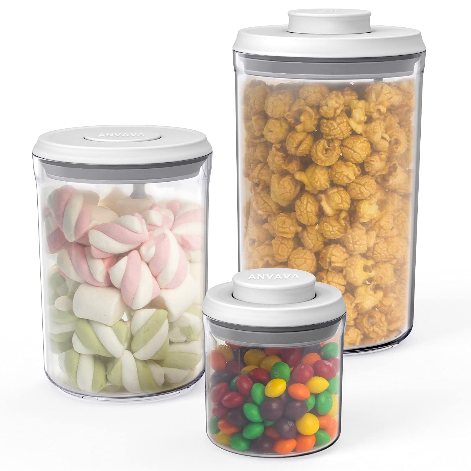 Buy ANVAVA Airtight Food Storage Container Set (2L / 1L / 0.25L), 3