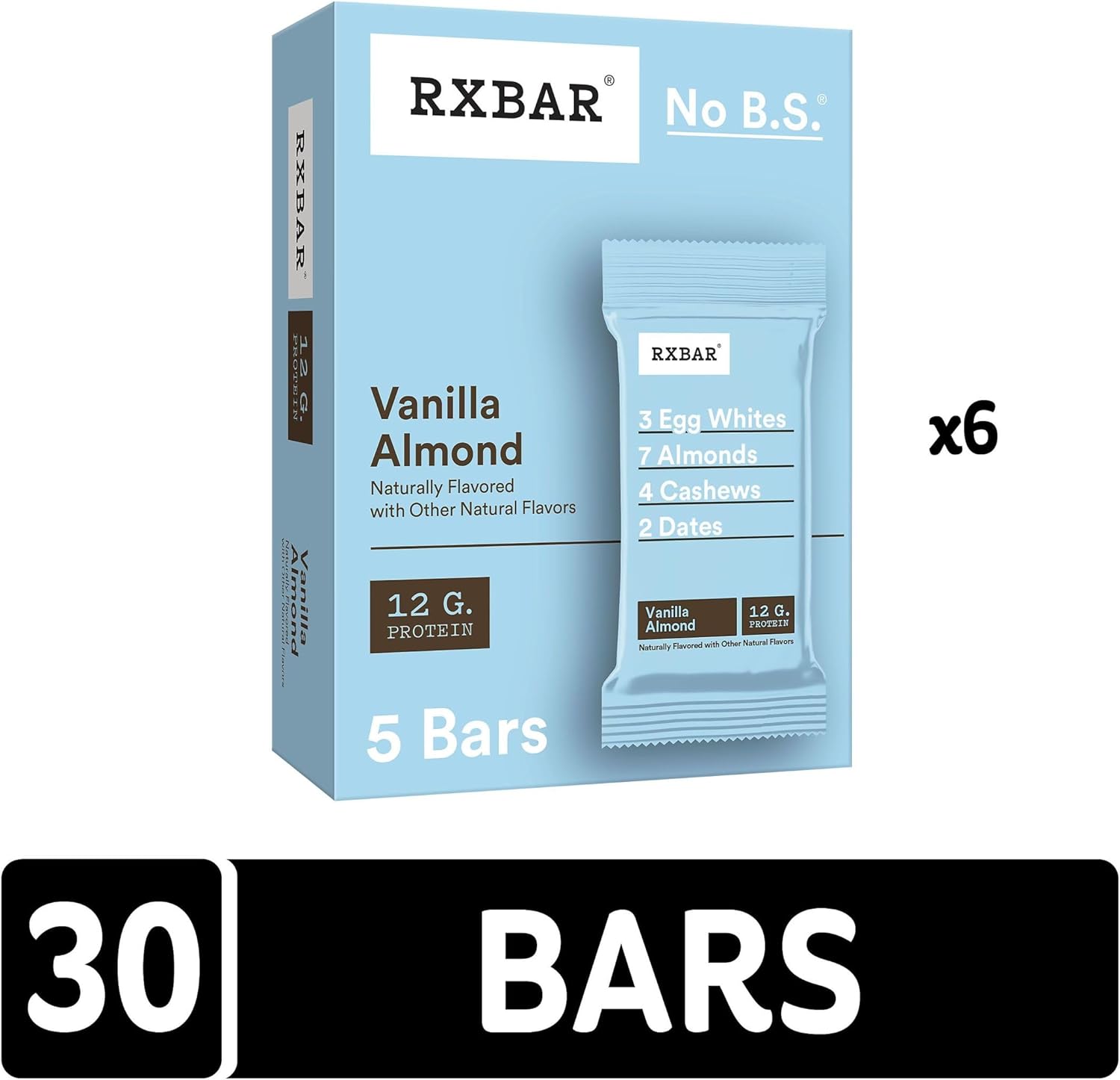 Protein Bars, Protein, Gluten Snas, Vanilla Almond (6 Boxes,