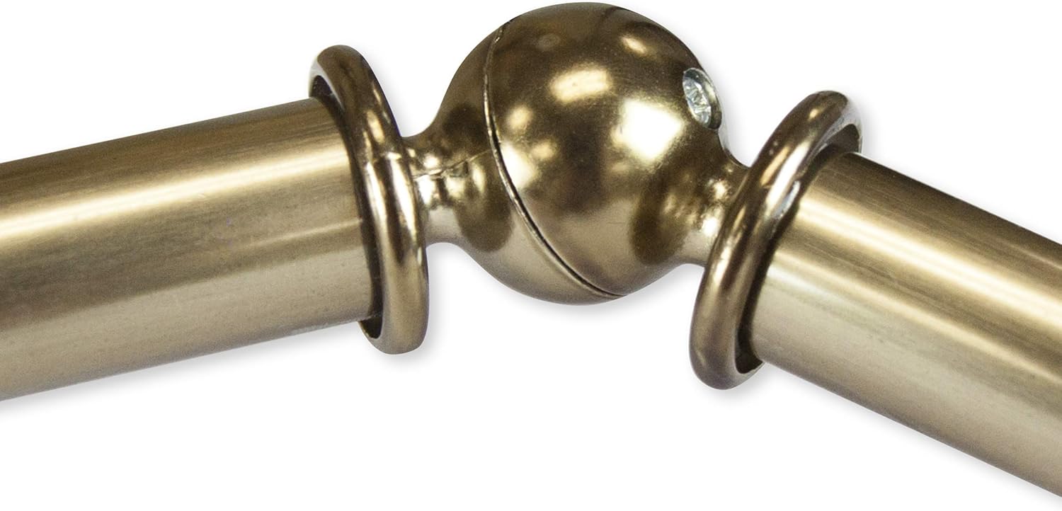 13/16" Nathan 5-Sided Bay Window Curtain Rod - Cocoa