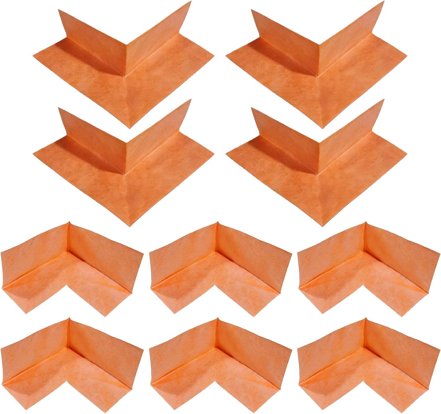 10 Pcs Waterproofing Shower Corners Kit, 6 Inside Waterproofing Membrane and 4 Pcs Outside Waterproofing Corner Polyethylene Seamless Membrane for Shower Bathroom Bathtub Walls and Surrounds
