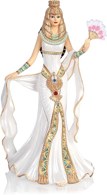The Bradford Exchange - Cleopatra, Queen Of Egypt Figurine - With Golden Hand Painted Detailing and Glittering Faux Crystals