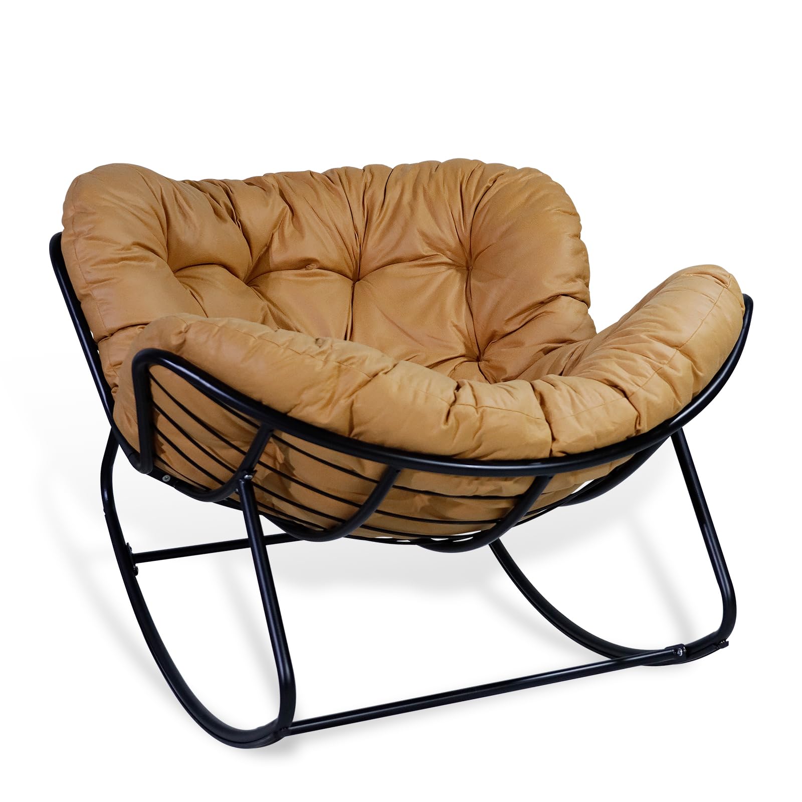 CCLIFE Fotel bujany do salonu, fotel bujany, fotel relaksacyjny, wytrzyma³o¶æ do 120 kg., Color:DSKST001A0000org