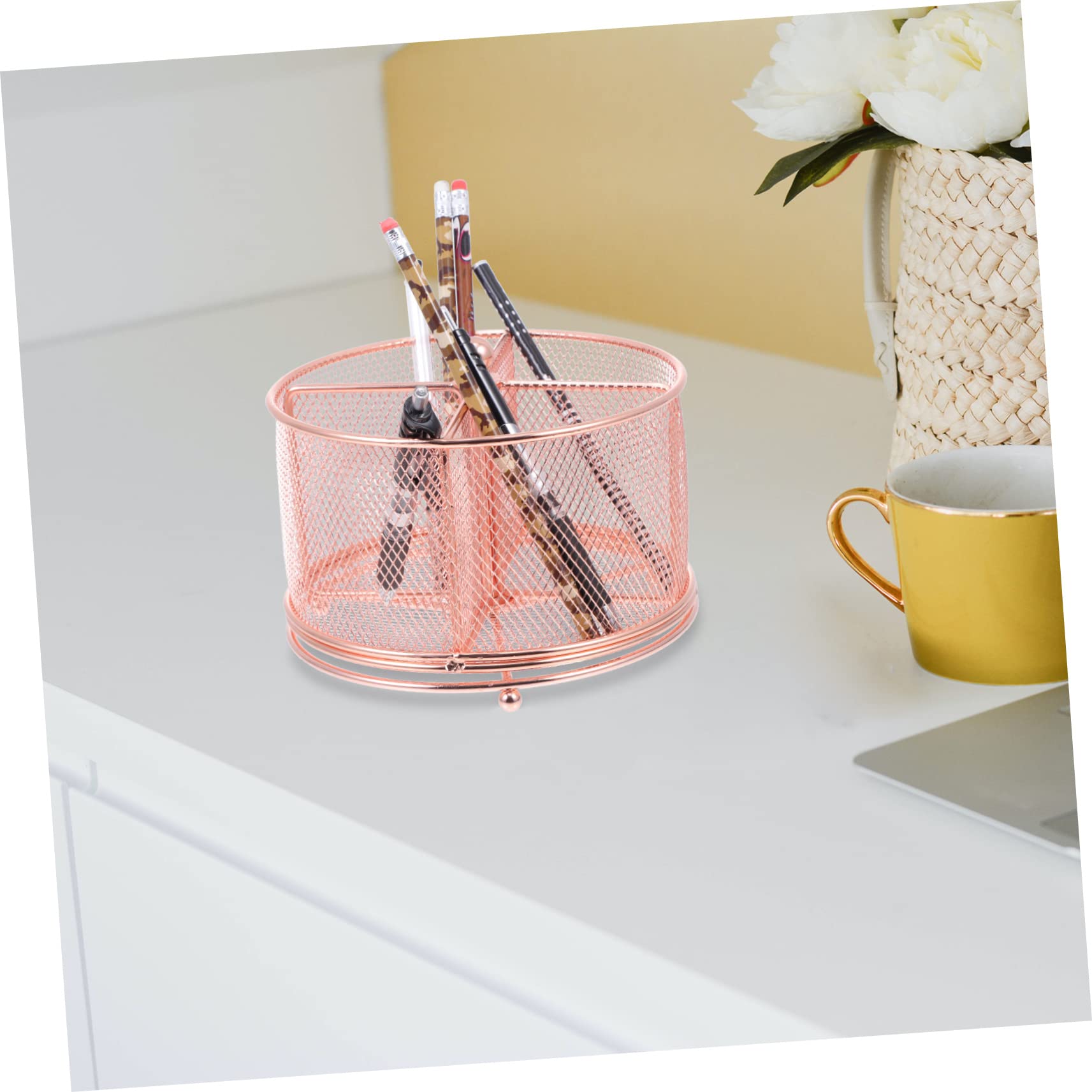 SHOWERORO Portapenne Organizer Scrivania Multifunzionale Per Cancelleria Design Rosa Per e Casa
