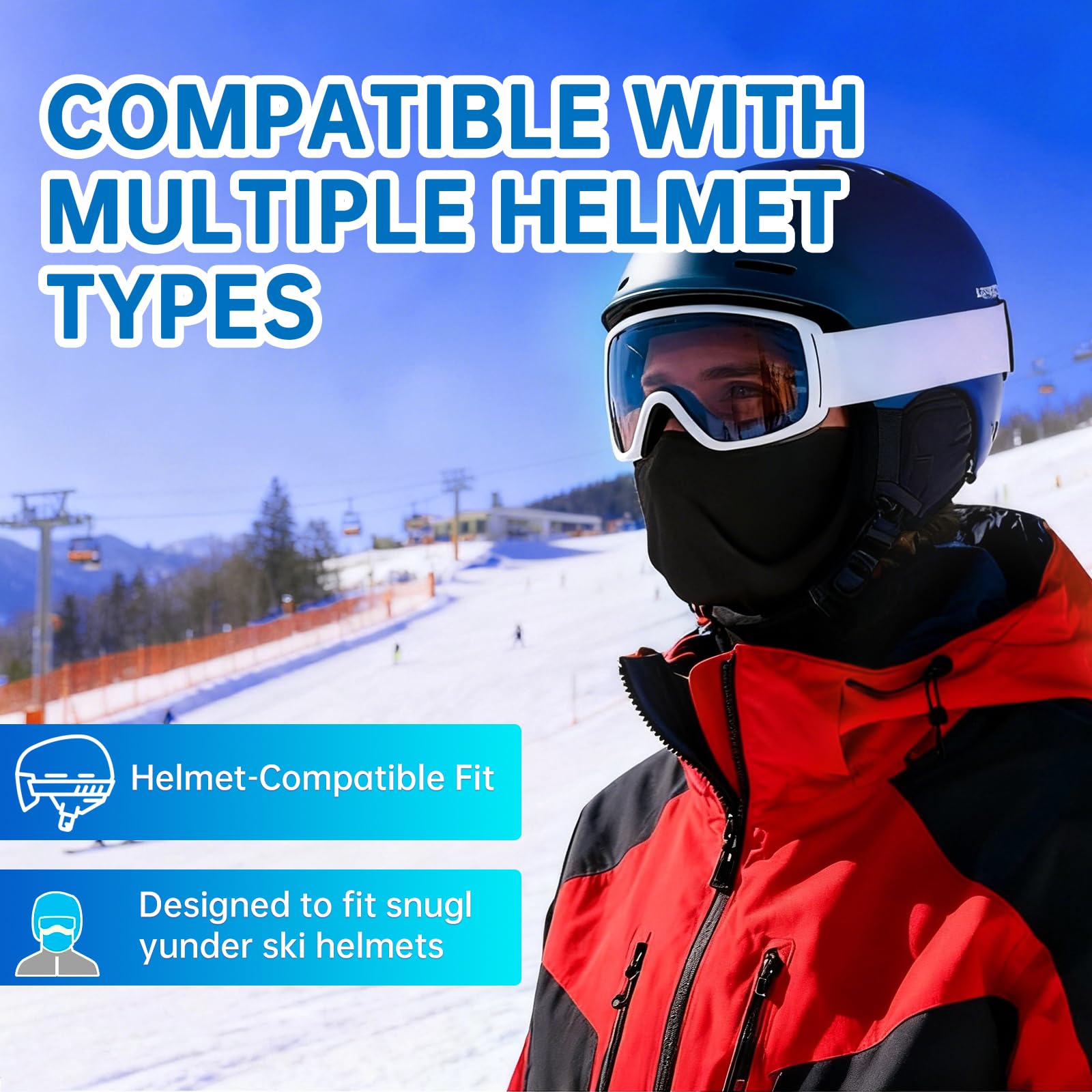 Sturmhaube Motorrad Winter Balaclava Skimaske Warme Fleece Winddicht Sturmmaske für Outdoorsports Radfahren Ski Motorrad Herren Damen Einheitsgröße