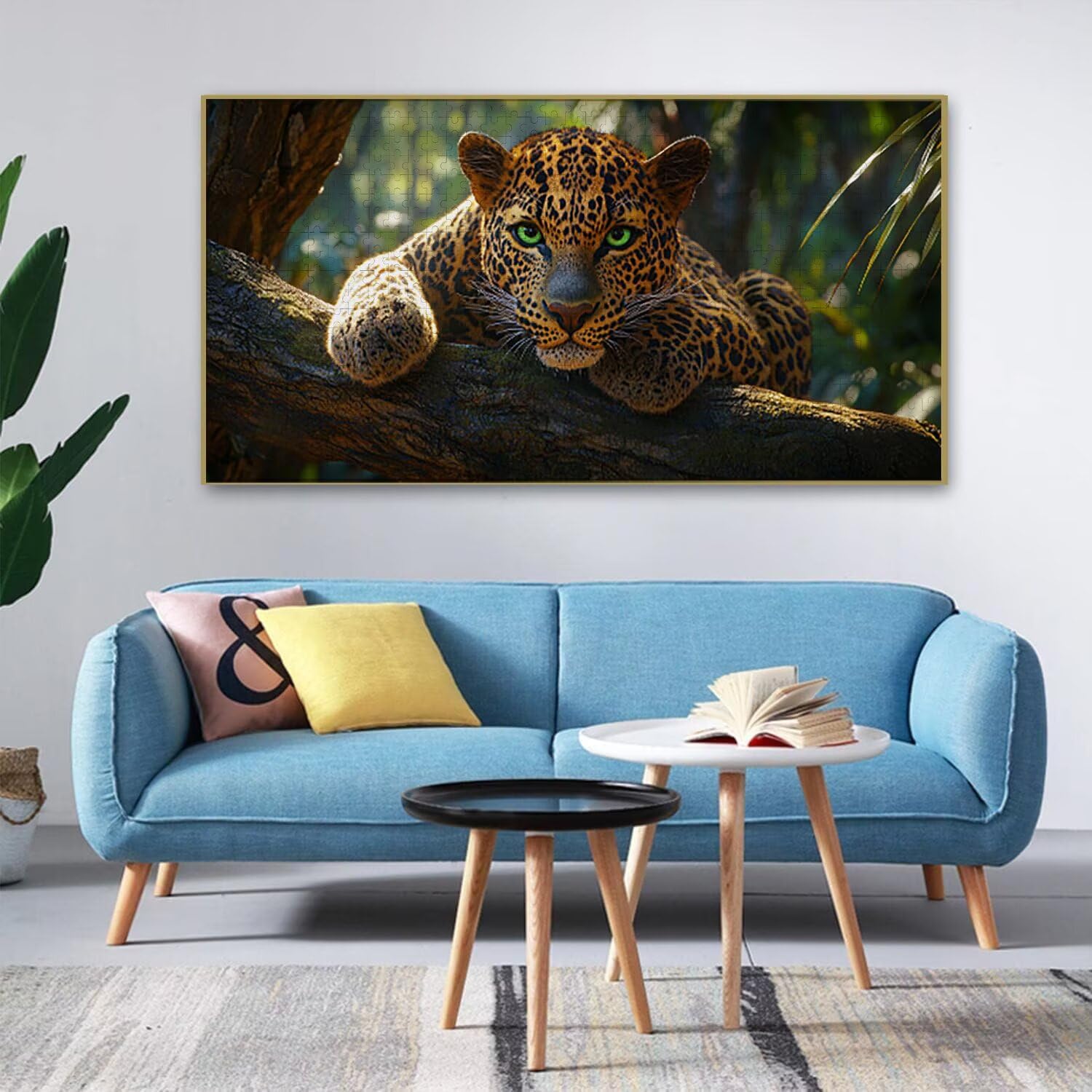 Puzzle para Adultos 1692 Piezas, Leopardo del Bosque Puzzle, Difícil, Desafiante, Rompecabezas Encajan Perfectamente, Letras en la Parte Posterior, Regalo para Personas Mayores (179x31cm) v-812