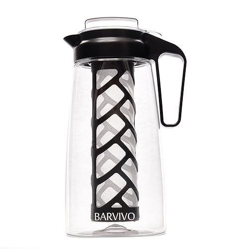 Miniatura 6 de Barvivo Cafetera fría  Cafetera helada, jarra de cerveza fría para mezclar el tostado y preparar el café perfecto de la mañana, 67.63 onzas, 2.11
