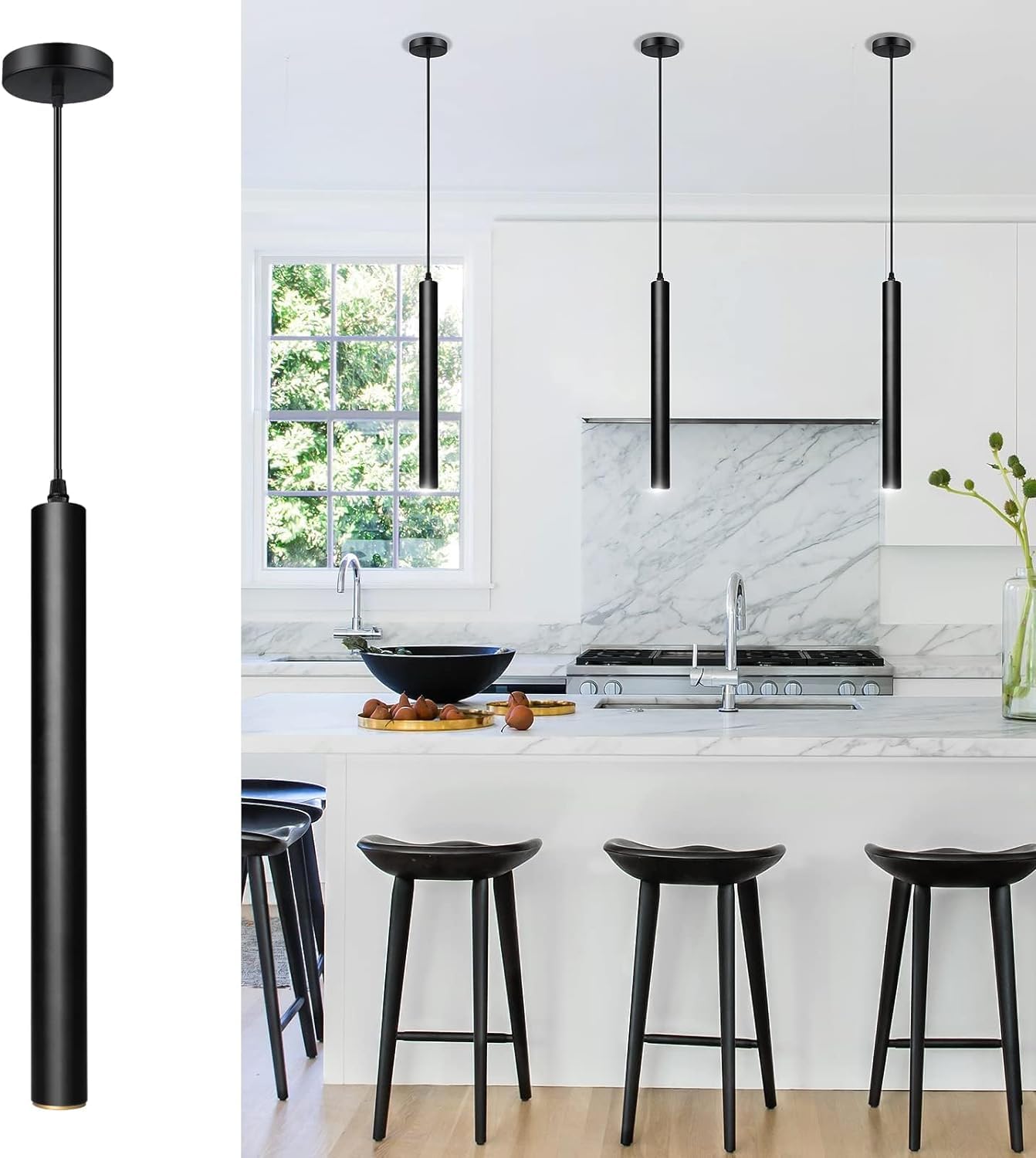 Sponsored Ad – OKELI Modern Pendant Lights 4000K LED Dimmable Pendant Light Fixtures Pendant Lighting for Kitchen Island,Dining Room,Bar,Bedroom, 15.7inch/40cm, 10W, ETL, 1Pack