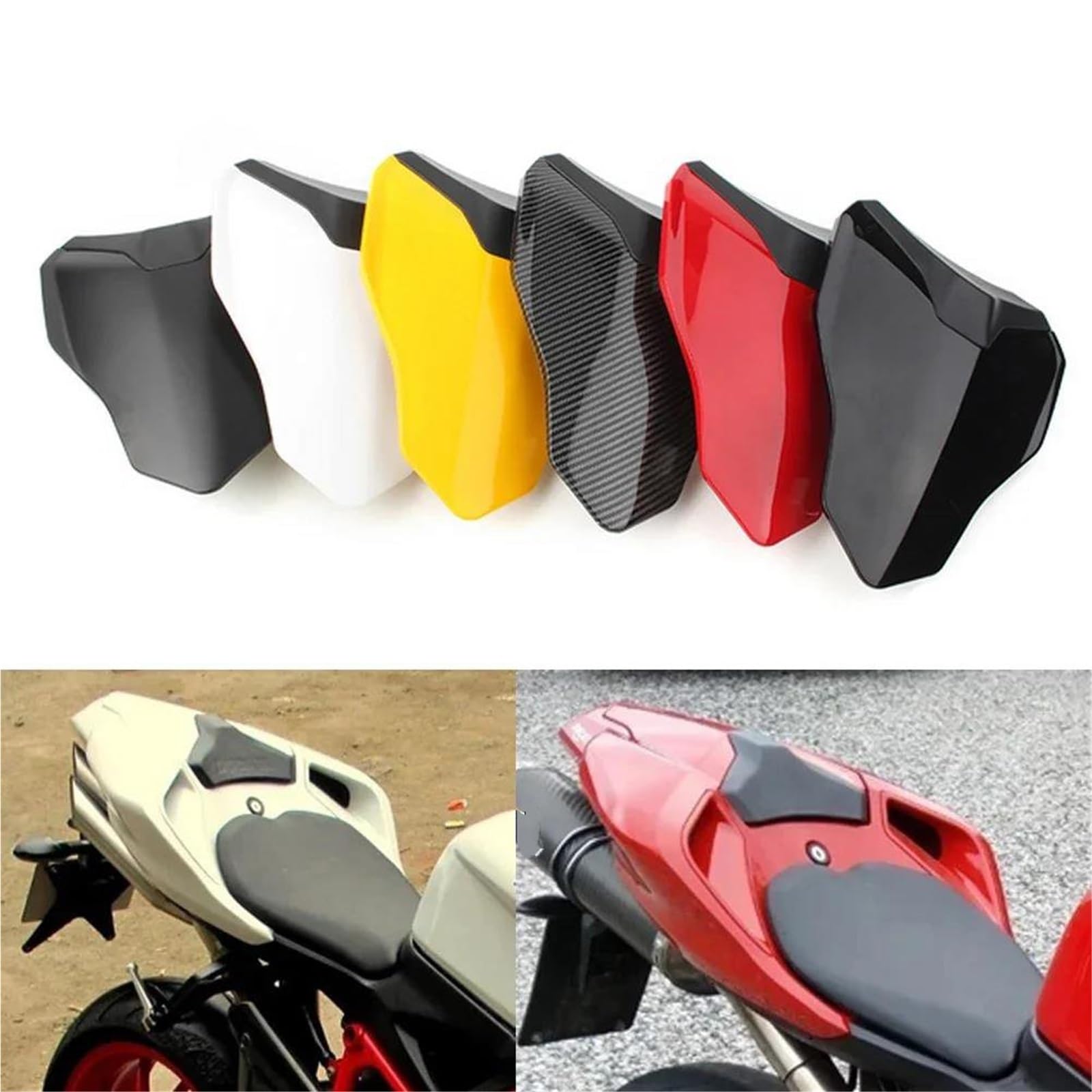 Carenatura Posteriore Coprisella Posteriore Monoposto Per Ducati 848 1098 1098S 1098R 1198 2006-2012 Codone Monoposto Carena Posteriore(Aspetto in twill)