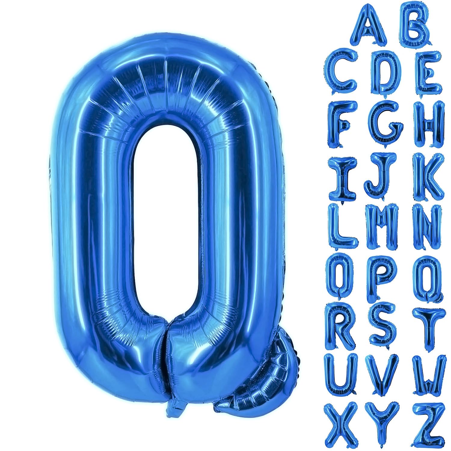 YUNSHANGMO Blue Letter Balloons 40 Inch Large Alphabet Balloon Aluminum Mylar Foil Big Birthday Decor Wedding Anniversary Graduation Party Supplies