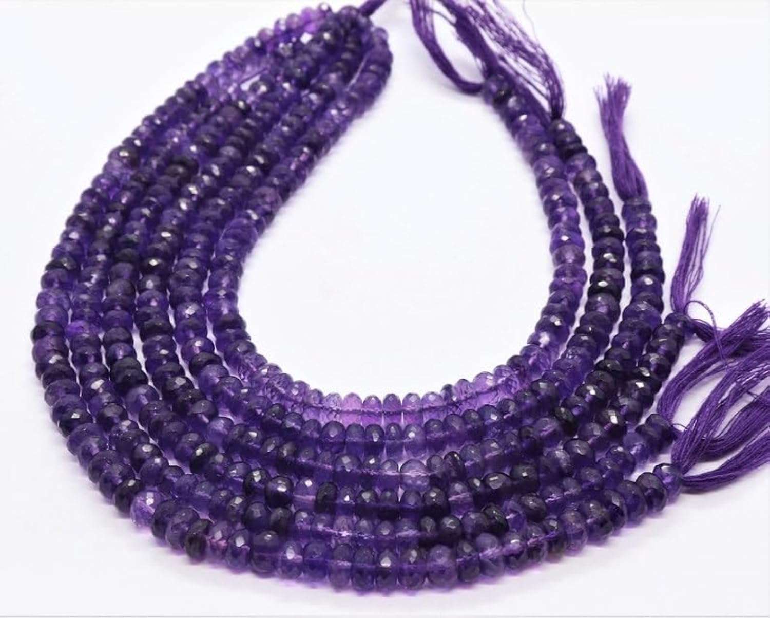 Améthyste africaine naturelle AAA finies les pierres ternes avec nos perles facettées 6mm