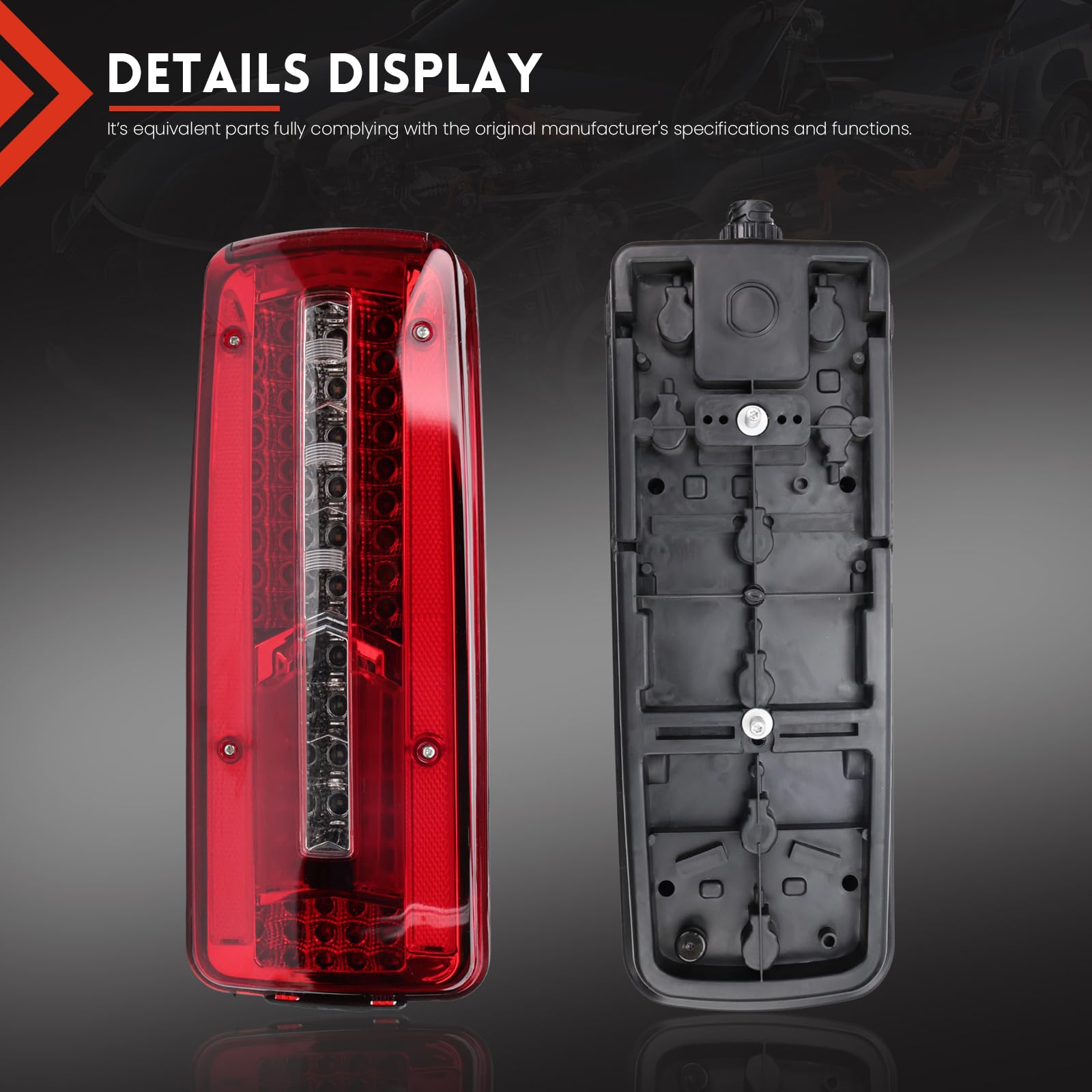 Luz trasera derecha para camión MAN TGX TGS TGA TGM TGL TGE Luz trasera luces traseras con alarma de marcha atrás