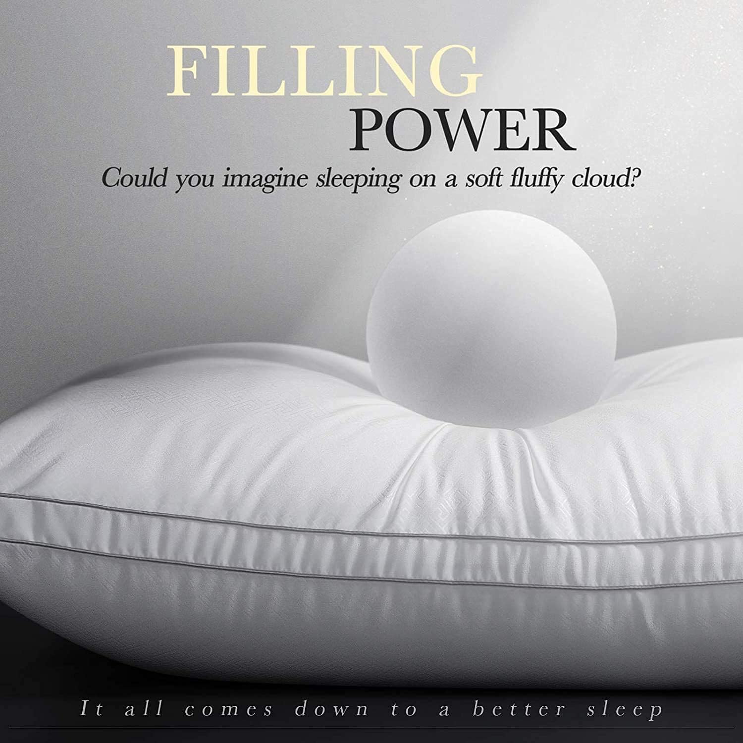 viewstar Standard Pillows for Sleeping, Bed Pillows 2 Pack Down Alternative Hotel Quality Pillow, Pillows for Side and Back Sleepers, Soft and Supportive Gusseted Pillow (20x26) : Home & Kitchen