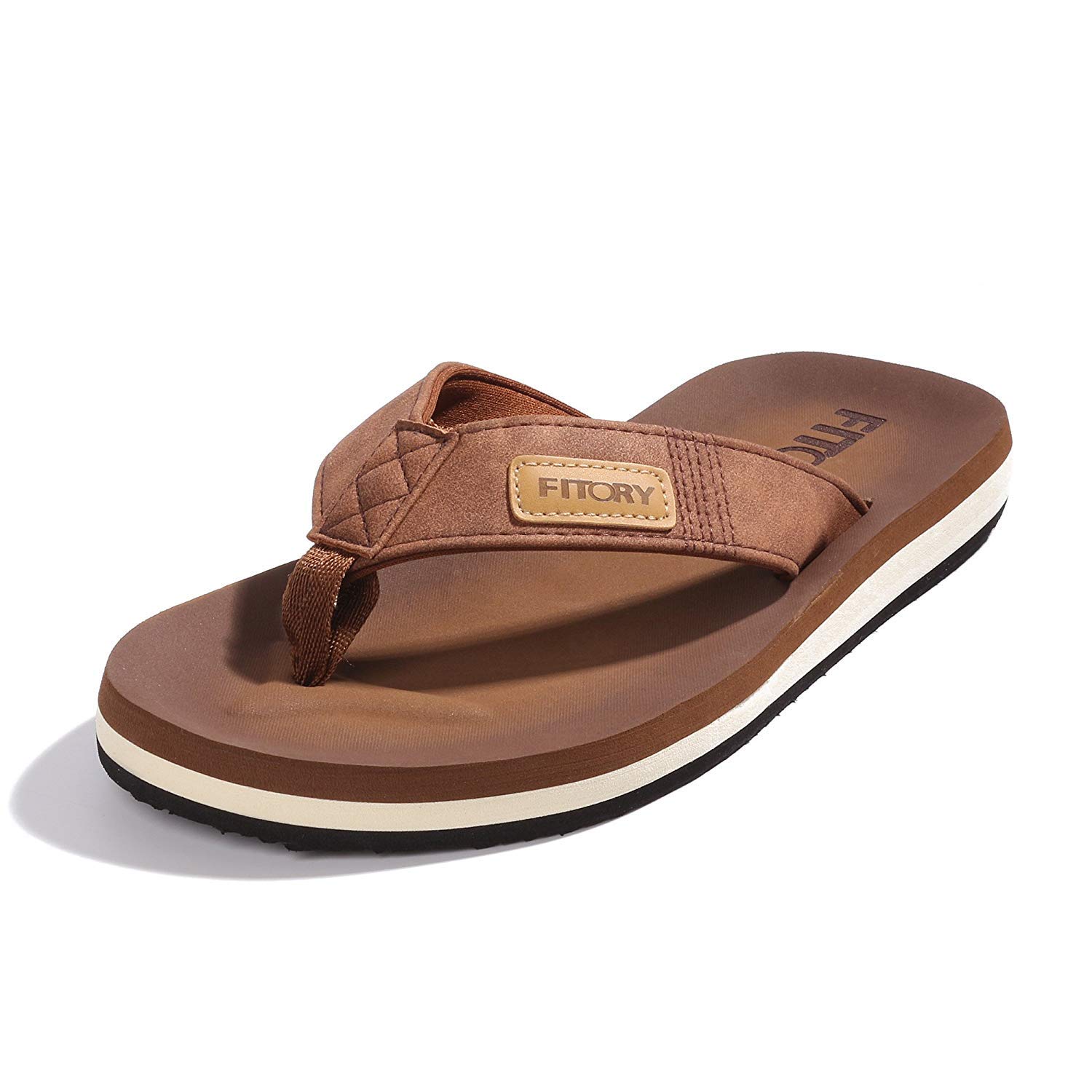 FITORYMen's Flip-Flops, Thongs Sandals Comfort Slippers for Beach Size 6-15
