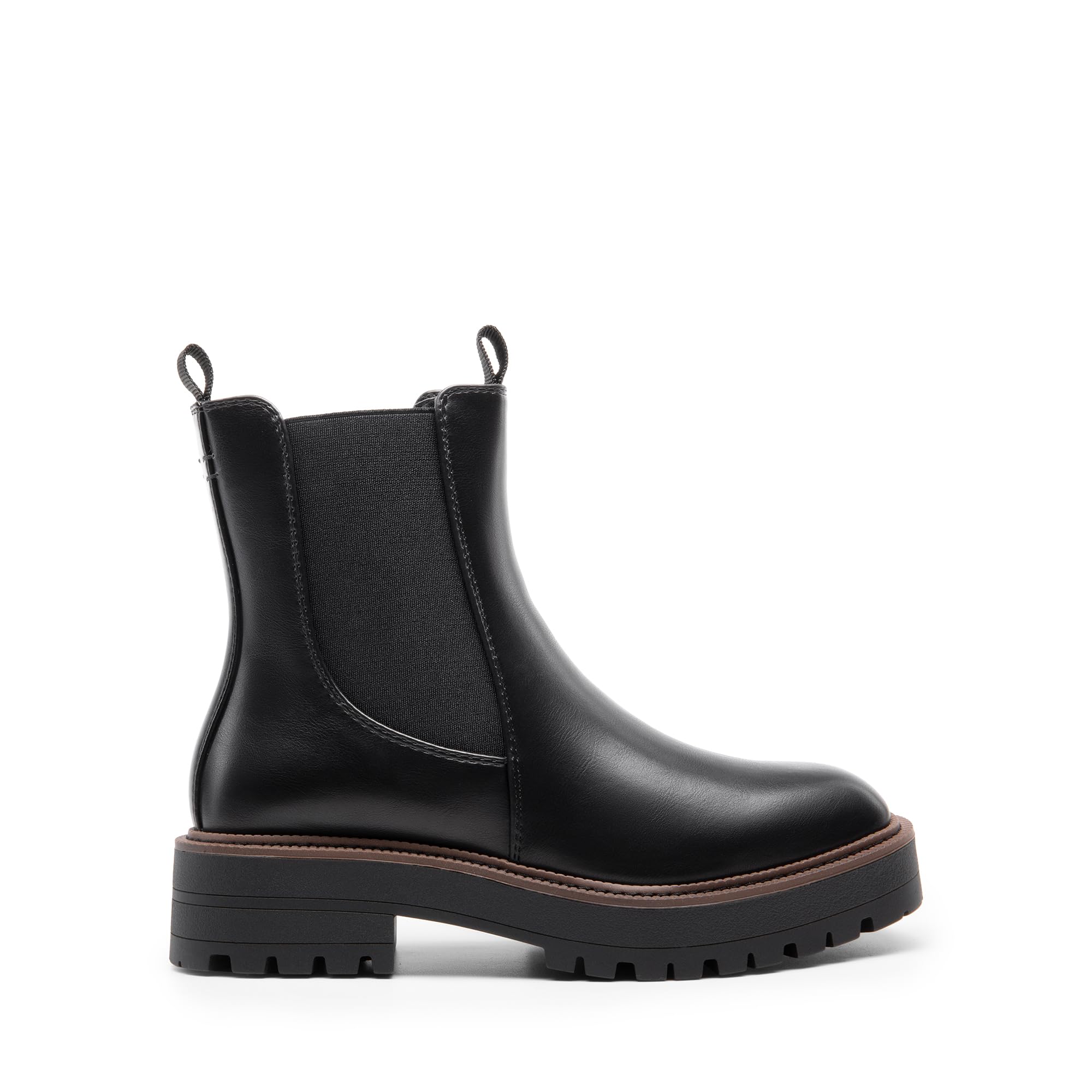 DREAM PAIRS Damen Plateau Stiefeletten Chelsea Boots