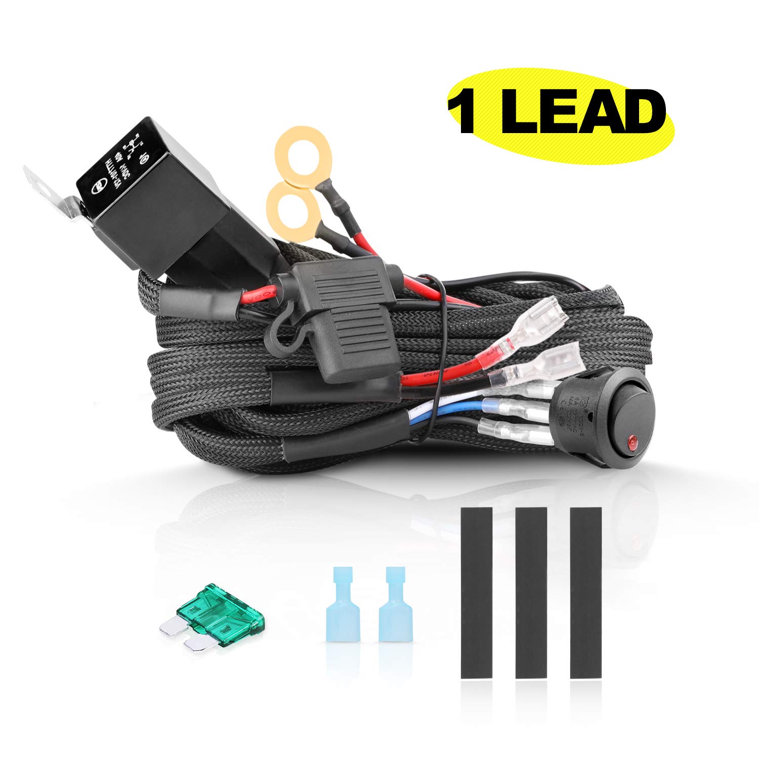 Buy Wiring Harness 1 Lead, AKD Part LED Light Bar Nylon Wiring Harness