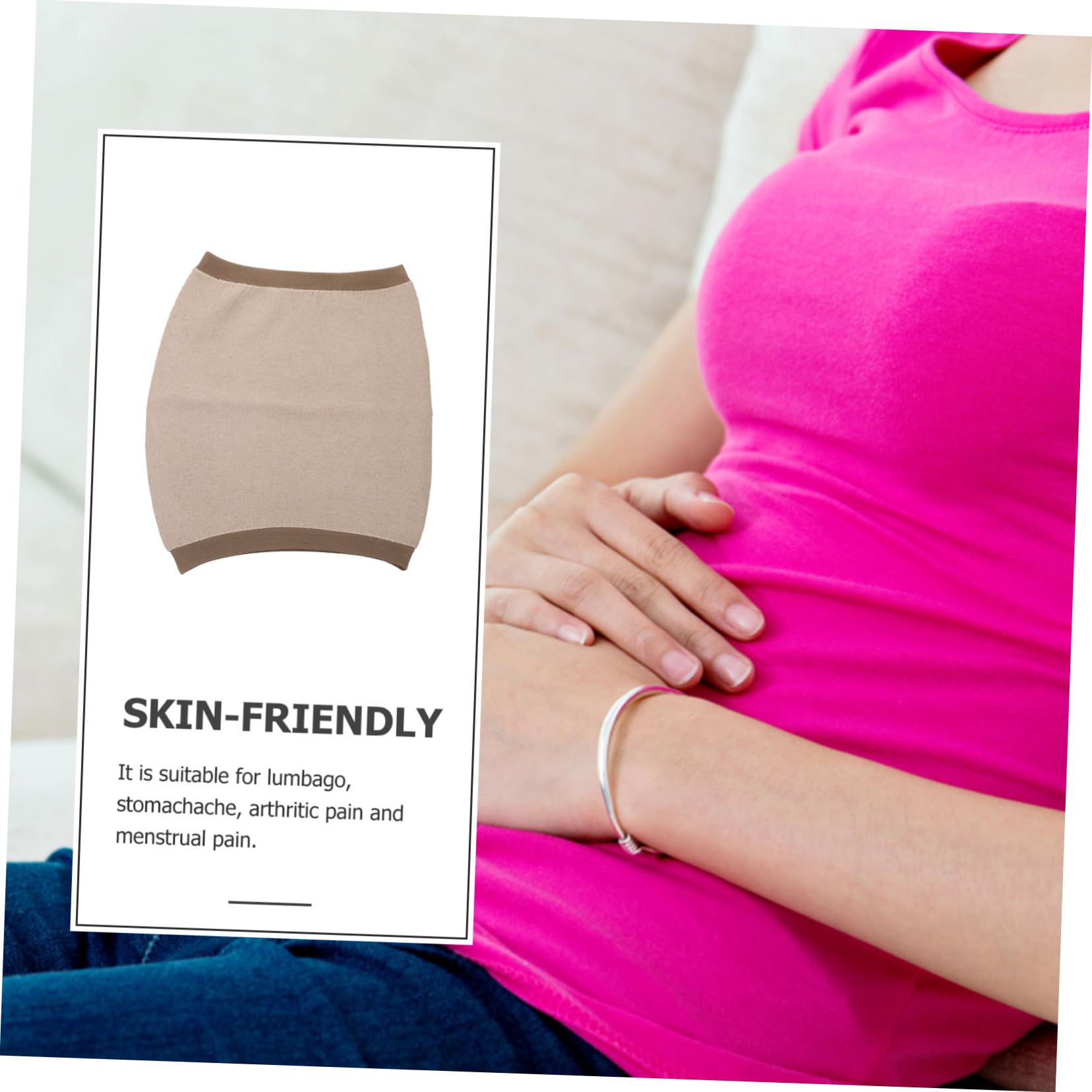 FRCOLOR Waist Support Heating Waist Stomach Warming Protector Waist Belt Lumbosacral Back Brace Sleeve Protectors Waist Brace Belt Lower Men and Women Belt Blended