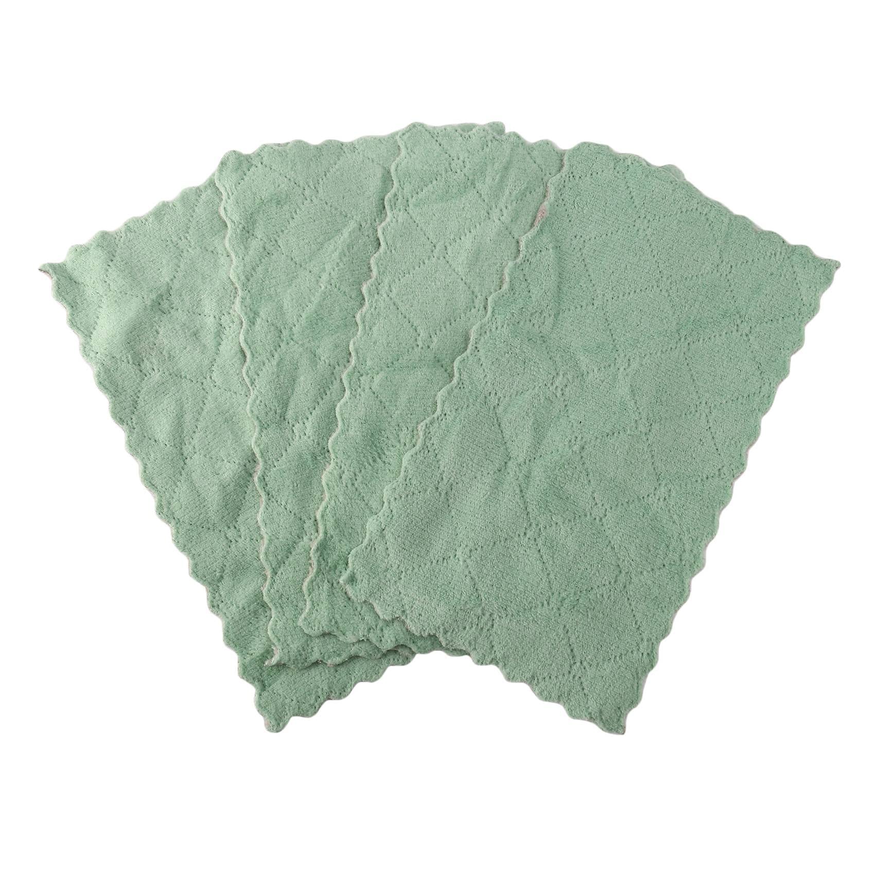 20 Panni In Microfibra Super Assorbenti – Velluto Corallo 16x27 Cm, Rosa E Verde, Anti Olio E Asciugatura Rapida - 3