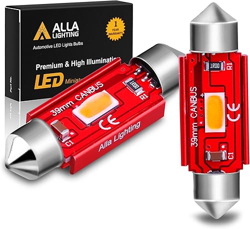 Alla Lighting 6418 6411 focos LED Xtreme Super Bright Festoon 7065 DE3425 luces LED integradoras de repuesto para coches camiones matrícula mapa