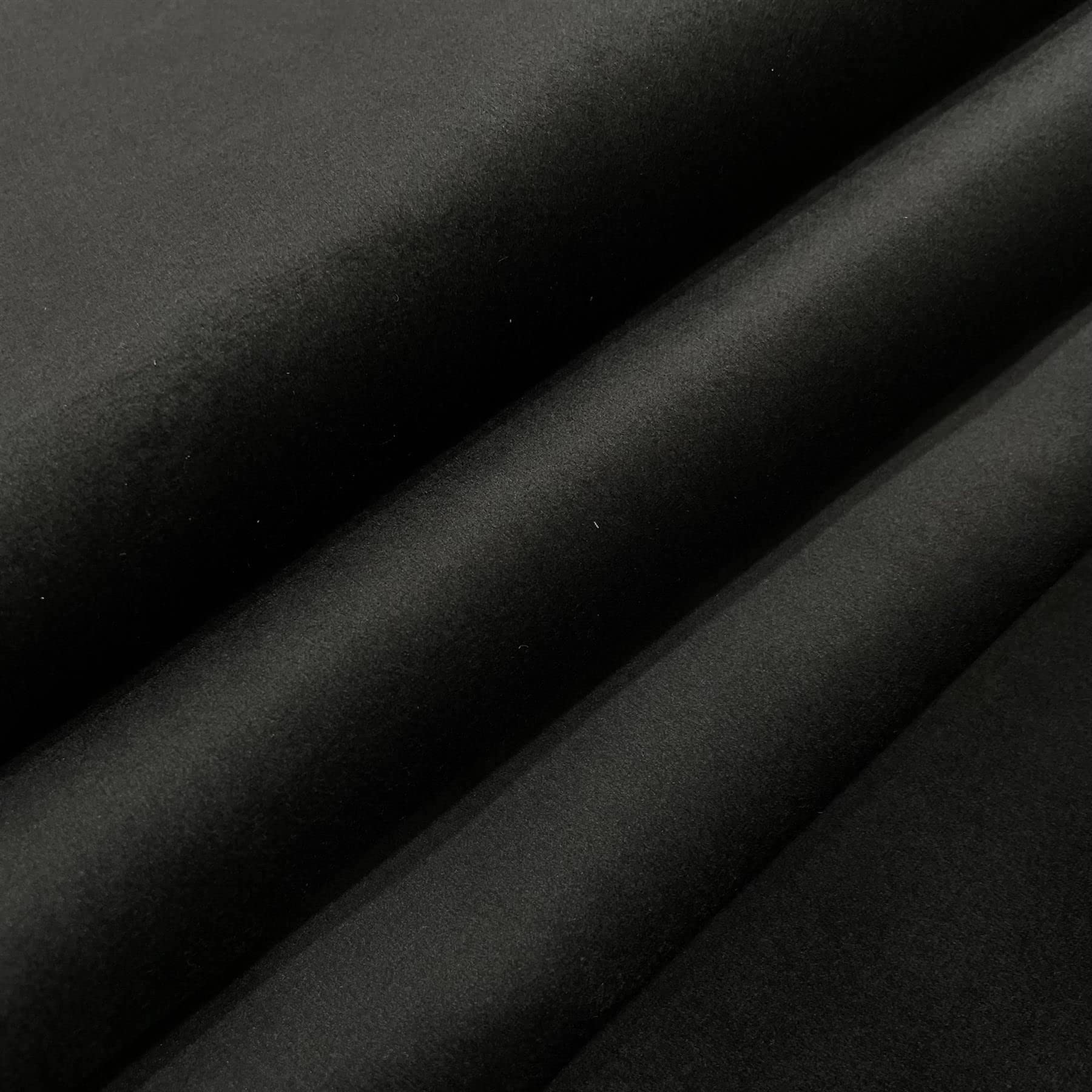 I Want Fabric Black Regents Lux Soft Touch Plain Velvet Fire Retardant Plush Low Velour Cushion Sofa Upholstery Fabric Sold By The Metre - 6 Metres