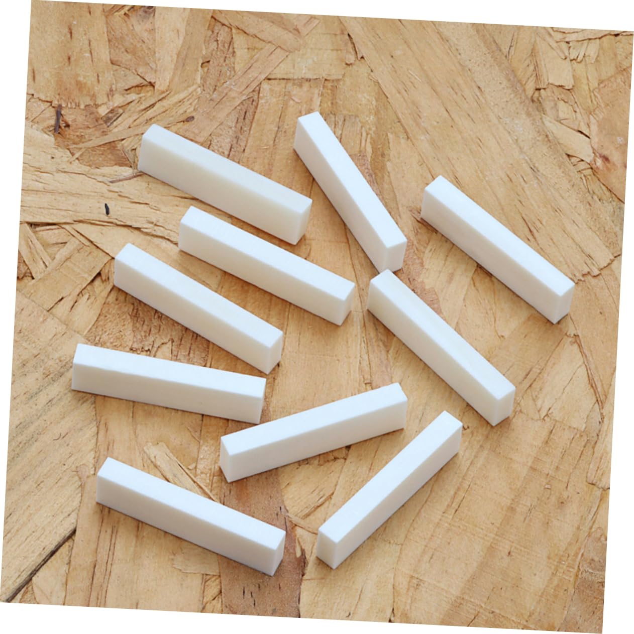 Abaodam 10pcs Guitar Bone Nut Blanks 40x10x5mm for Electric Bass Acoustic Classical Guitar Superior Tone