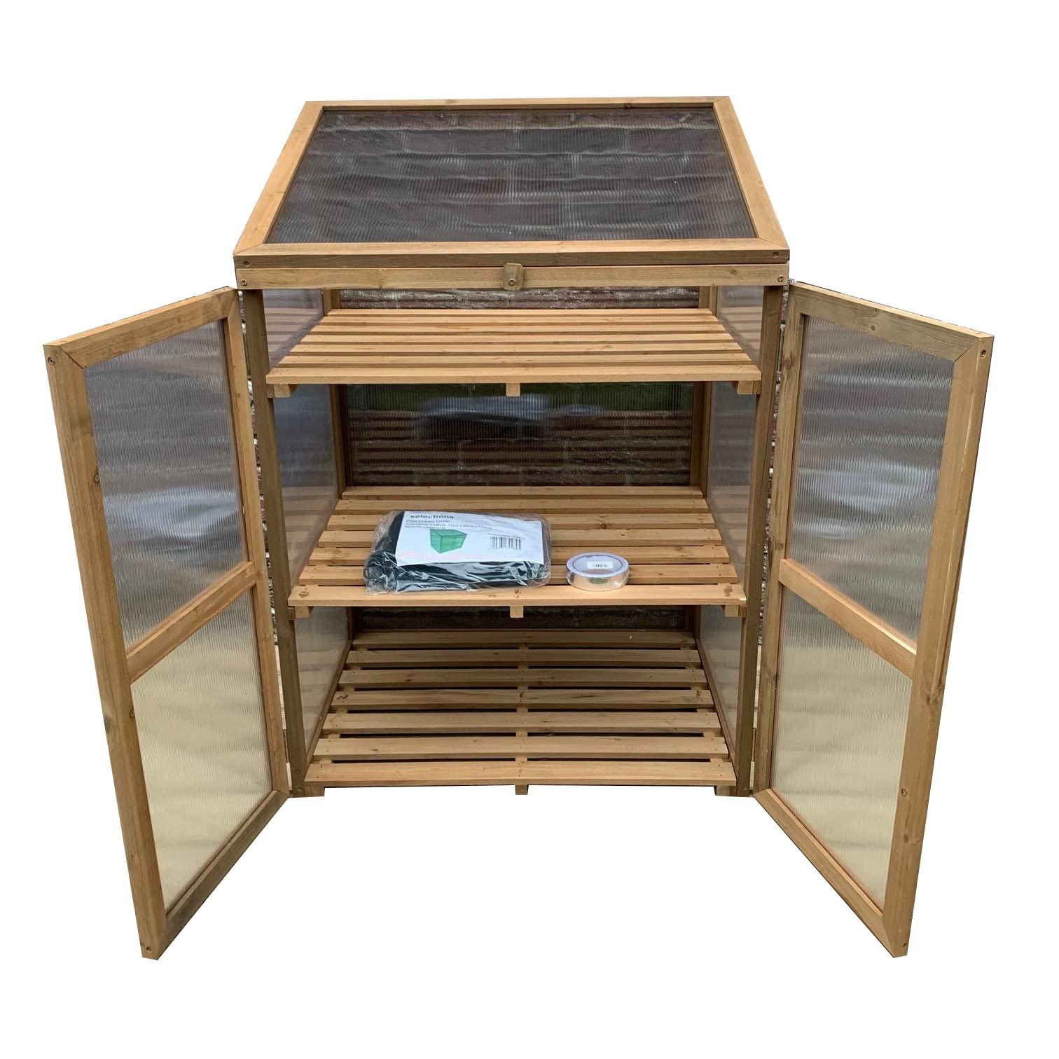 Selections Wooden Growhouse with Waterproof Cover and 20m Aluminium Repair Tape