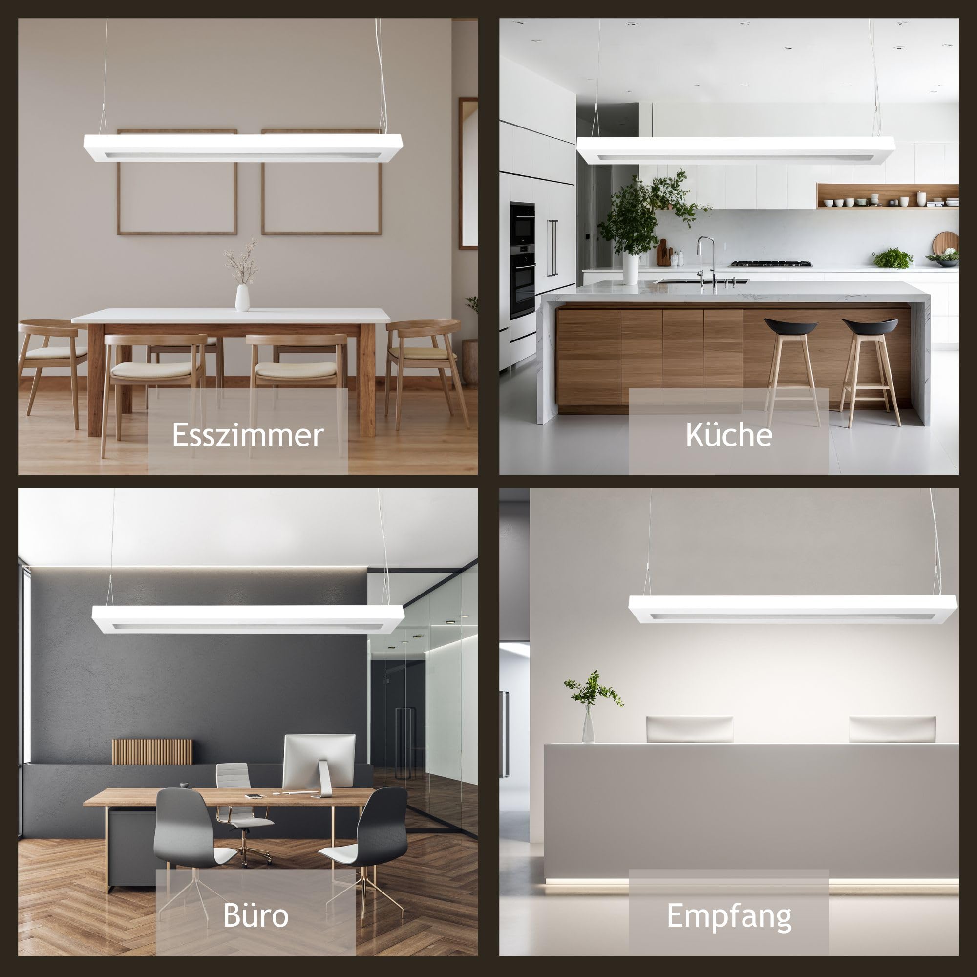 LED Aufbauleuchte 150cm 2-flammig mit 3000K LED Röhren | Mikroprismatische Abdeckung, 2 x 20 Watt 5580lm, 3000K Warmweiß, 139,5 lm/W, Büroleuchte Deckenleuchte optional Pendelleuchte