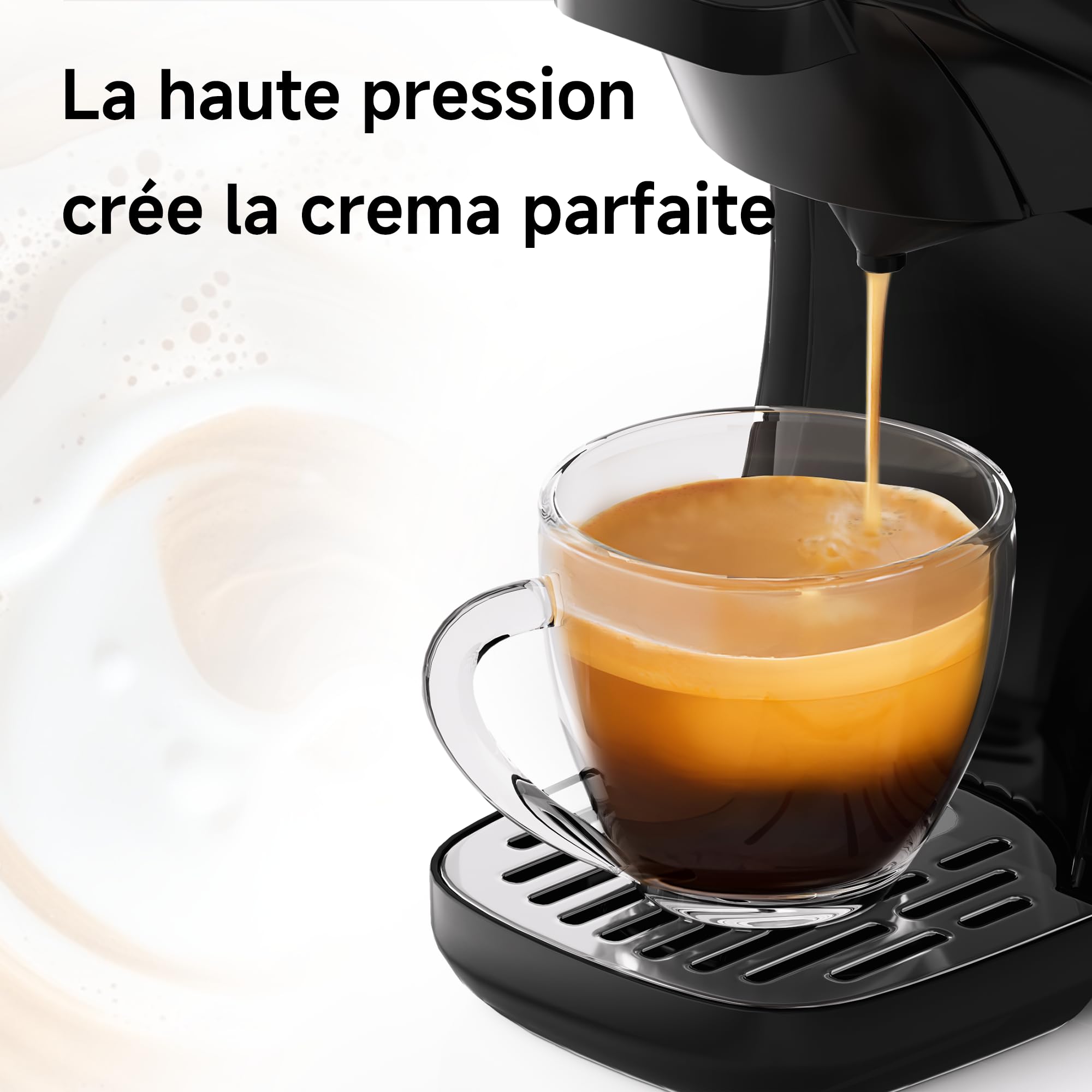 HIBREW H1B Machine à Café à Capsules 6-en-1 | Compatible Ns*/DG*/ Es*/Kcup*/Café Moulu, Bouton Unique Infusion Chaude et Froide, Température et Quantité Réglable (Noir)