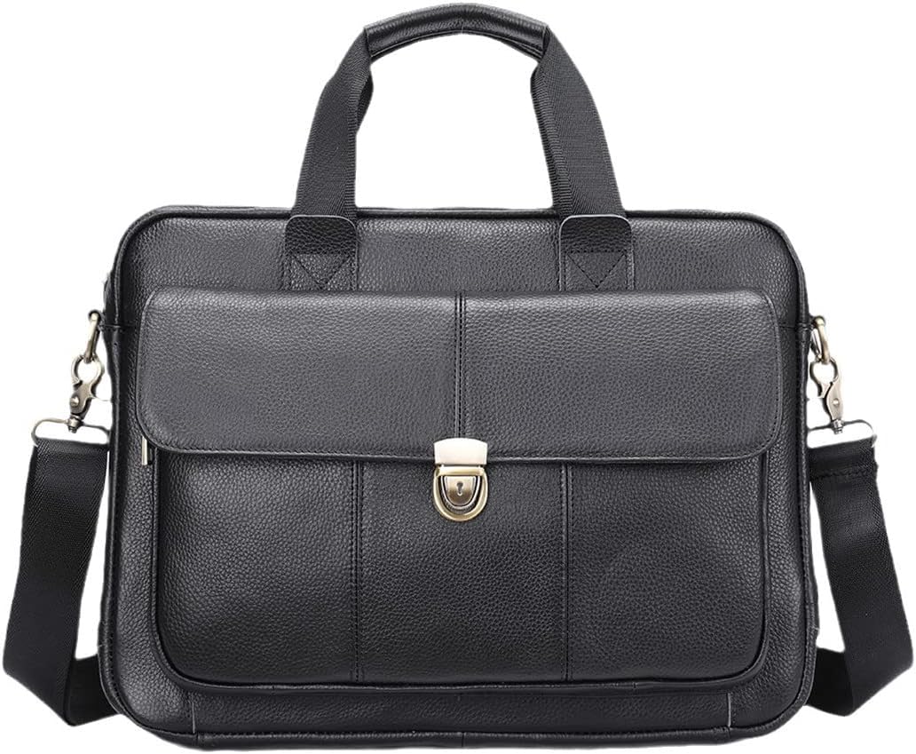 Men's Leather Leather Laptop Bag For Document Briefcase Teens Zip Business Tote Messenger Bags